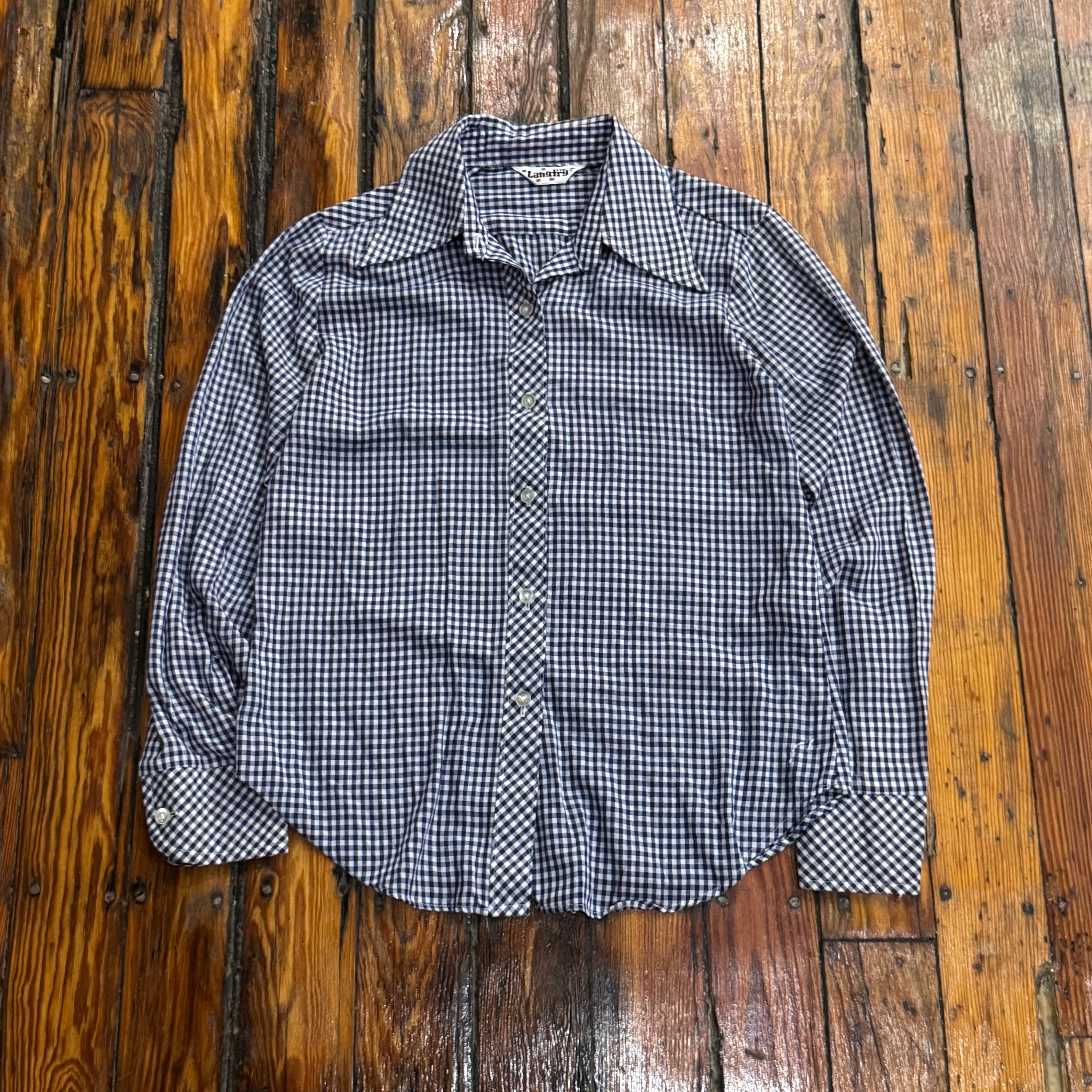 Vintage Langtry Plaid Button Up Shirt Sz M