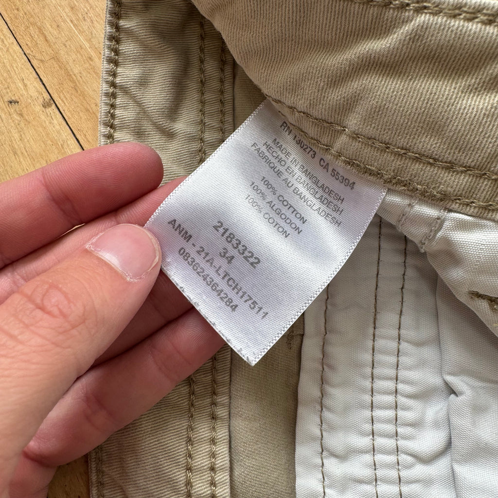 Vintage Lee Carho Khaki Shorts Sz 34