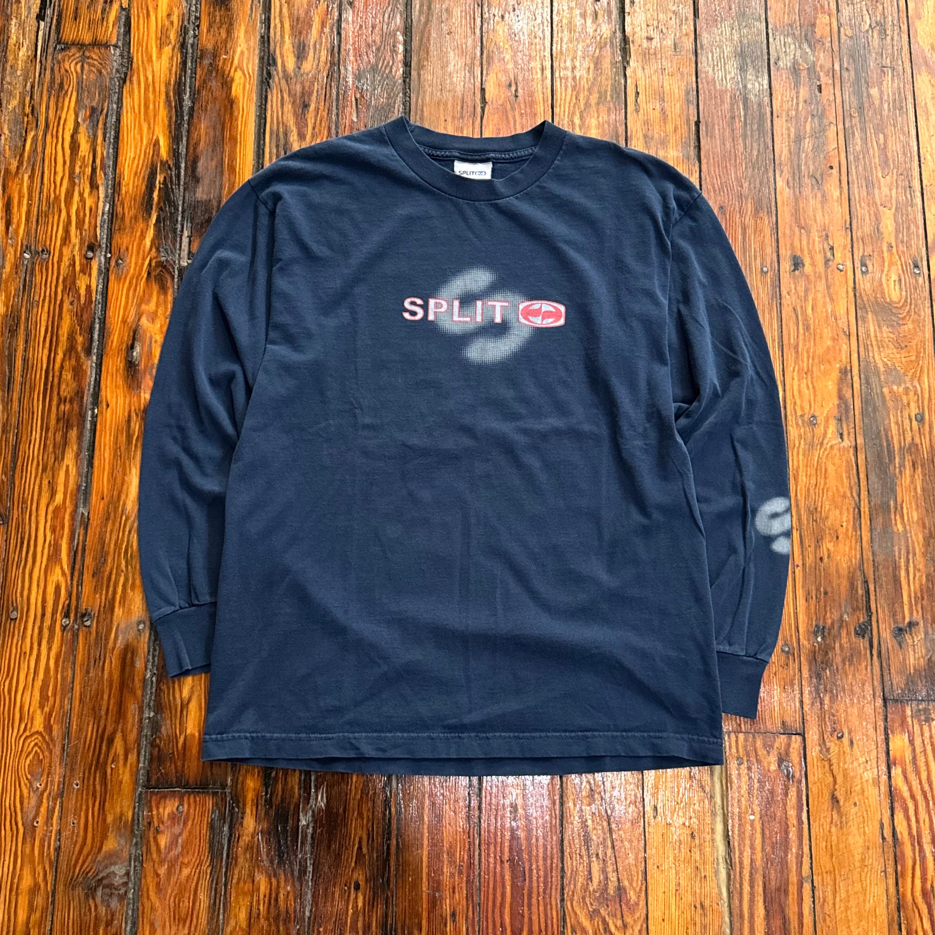 Vintage Split SpellOut Long Sleeve T-shirt Sz XL