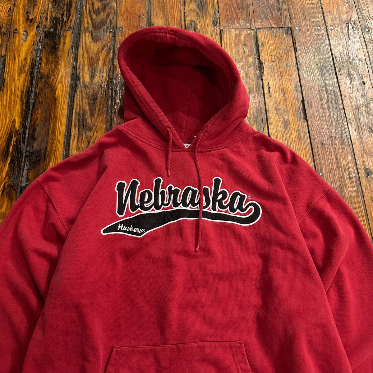 Vintage Nebraska Huskers Hoodie Sz L