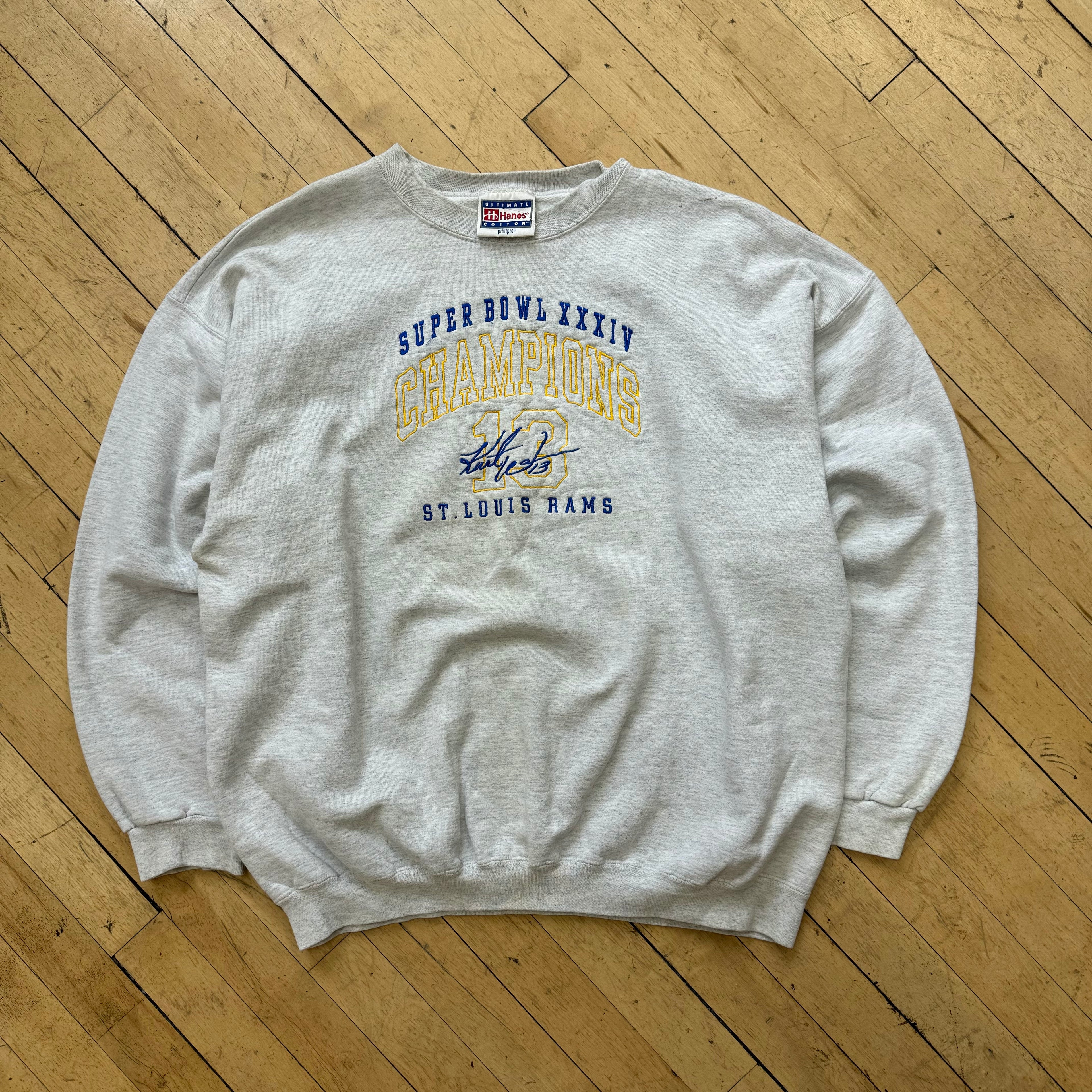 Vintage Rams Super Bowl Champions Sz L