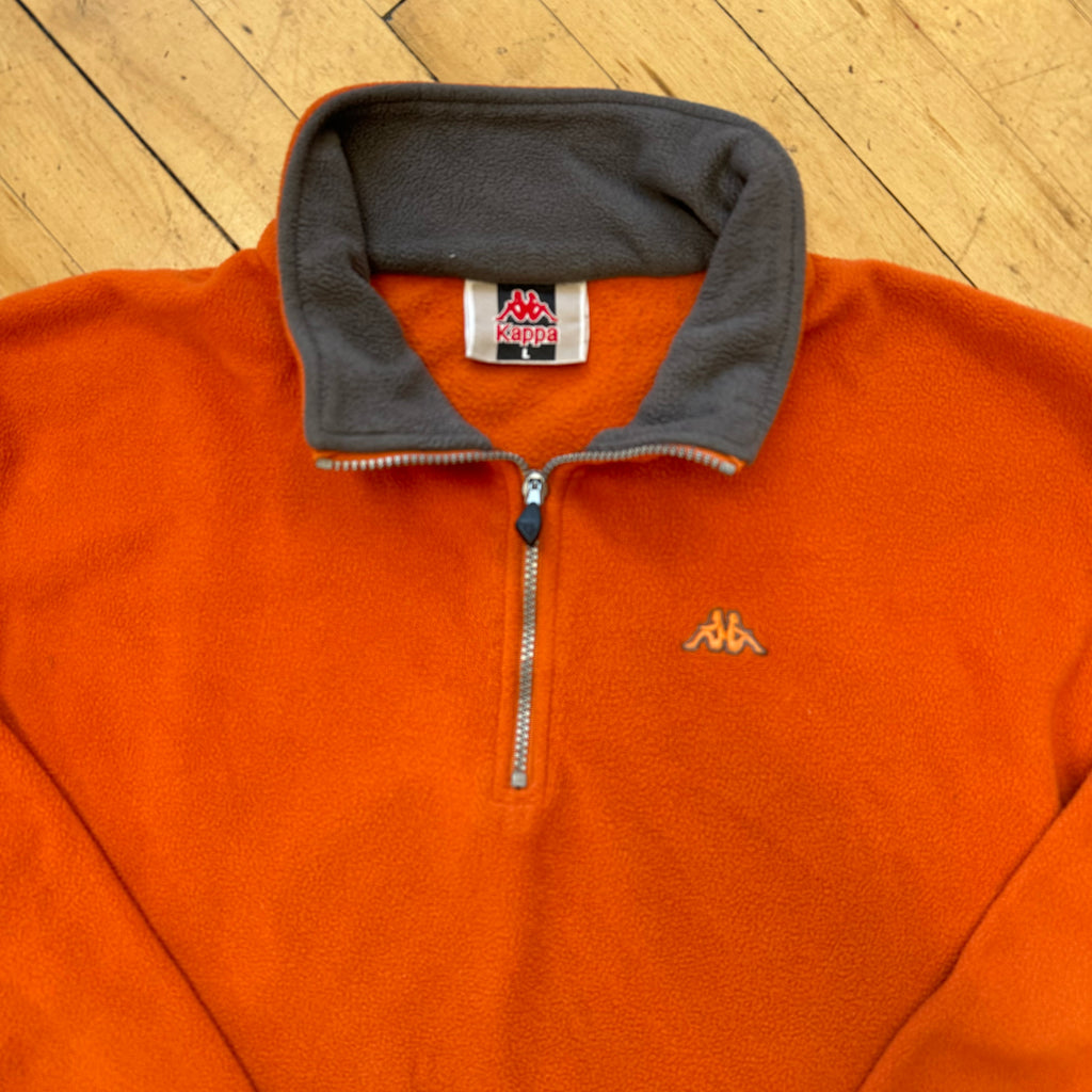 Y2K Kappa Fleece Quarter Zip Jacket Sz L