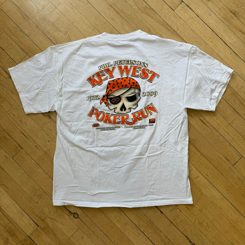 Harley Davidson Key West Poker Run T-shirt Sz L
