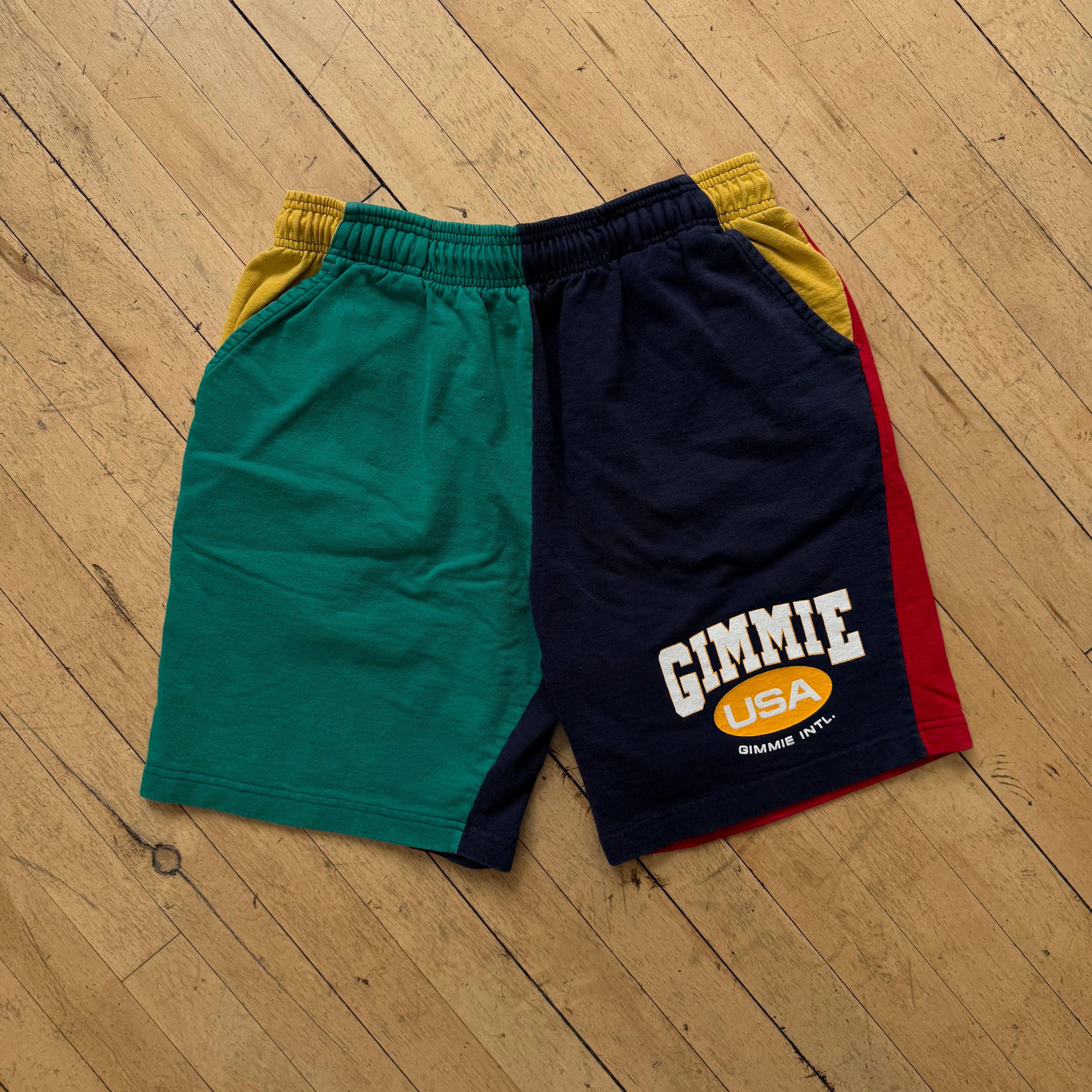 Vintage Gimme USA Color Blocking Shorts Sz L