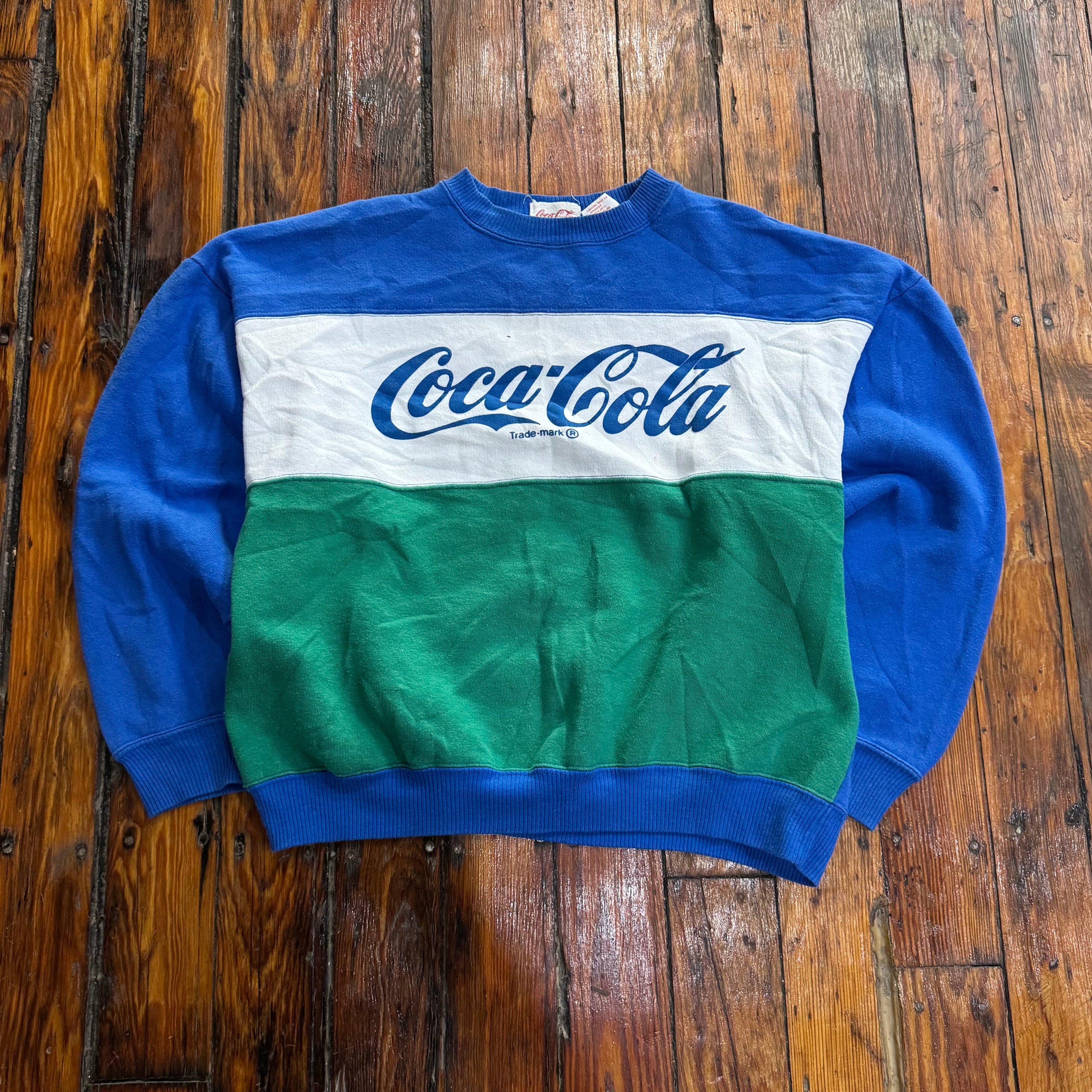 Vintage Coca-Cola SpellOut CrewNeck Sz M