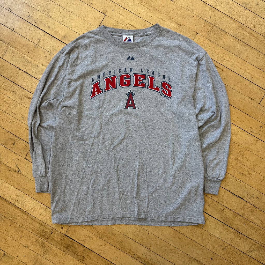 American League Angels Long Sleeve T-shirt Sz XL