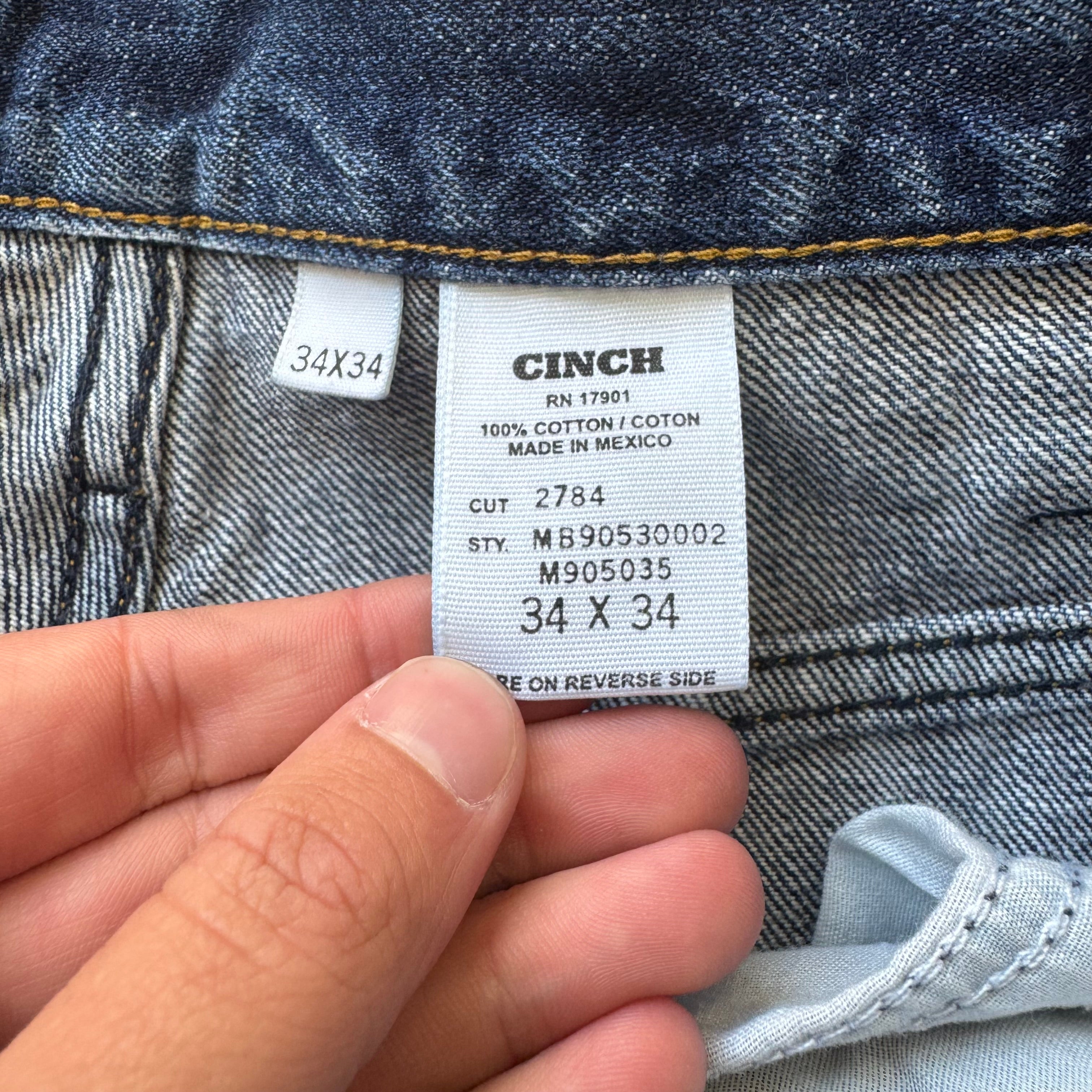 Vintage Cinch Denim Jeans Sz 34x34