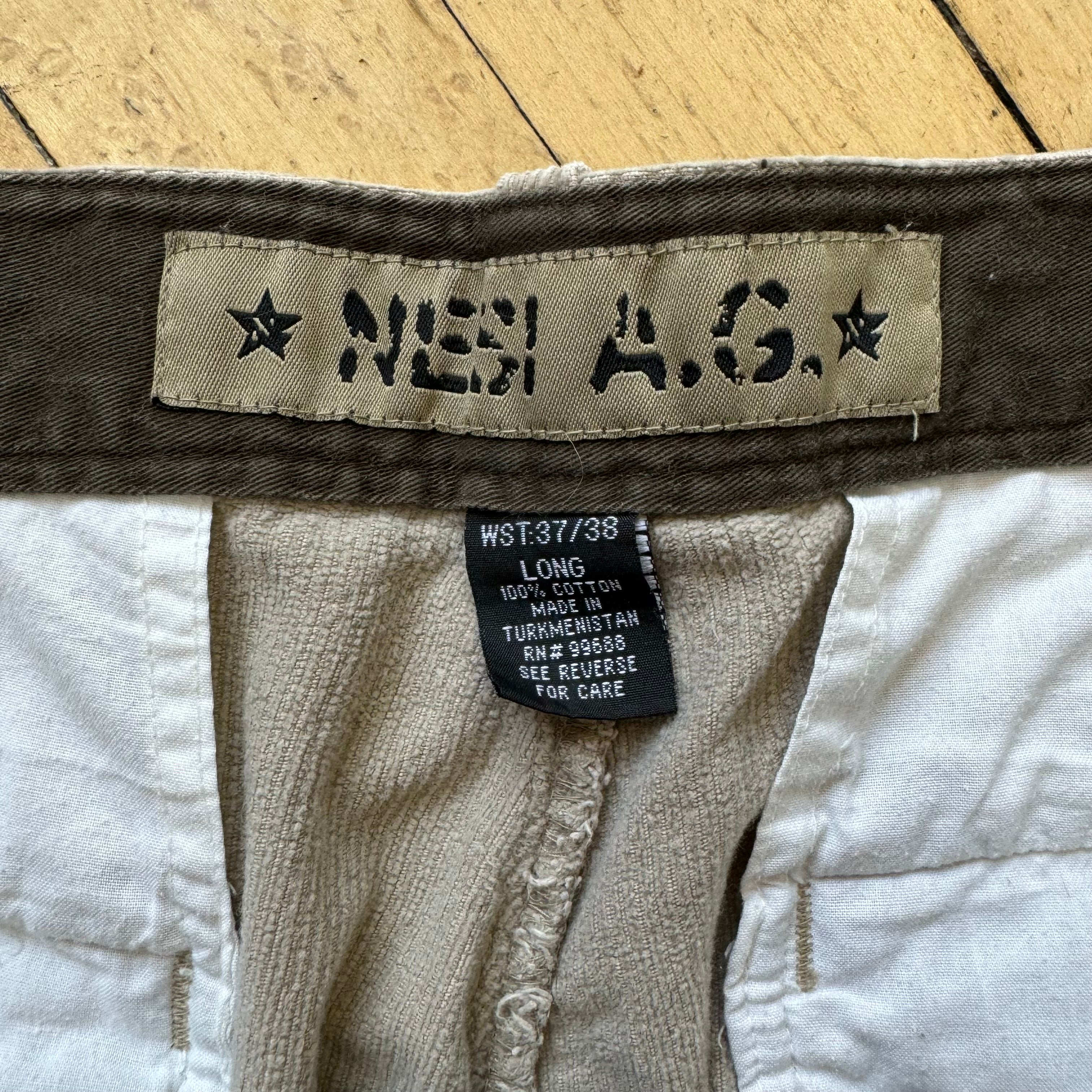 Vintage Corduroy Cargo Khaki Pants Sz 37x38