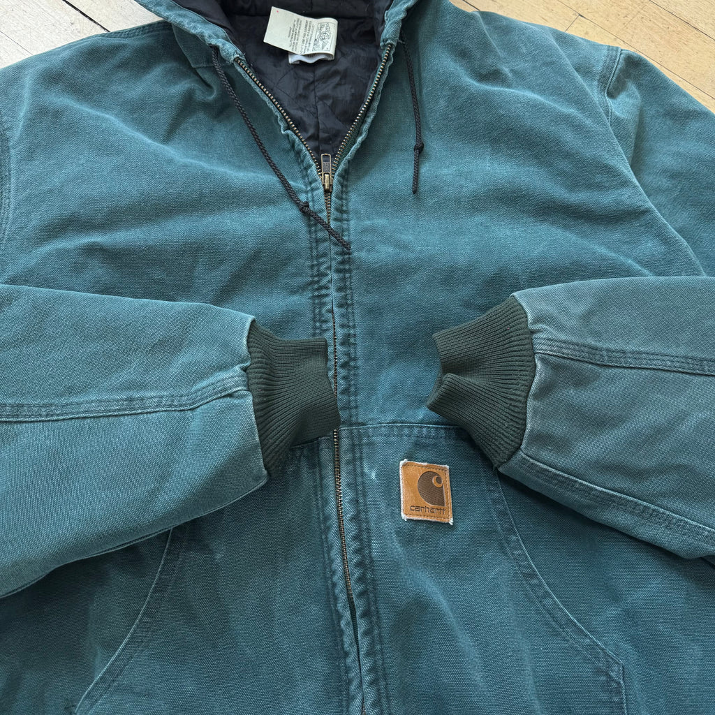 Vintage Carhartt J06HTG Hooded Jacket Sz L