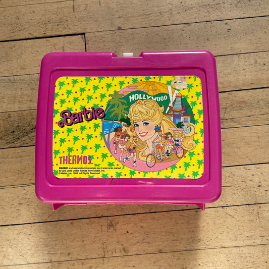 1988 Barbie Thermos Plastic Lunch Box