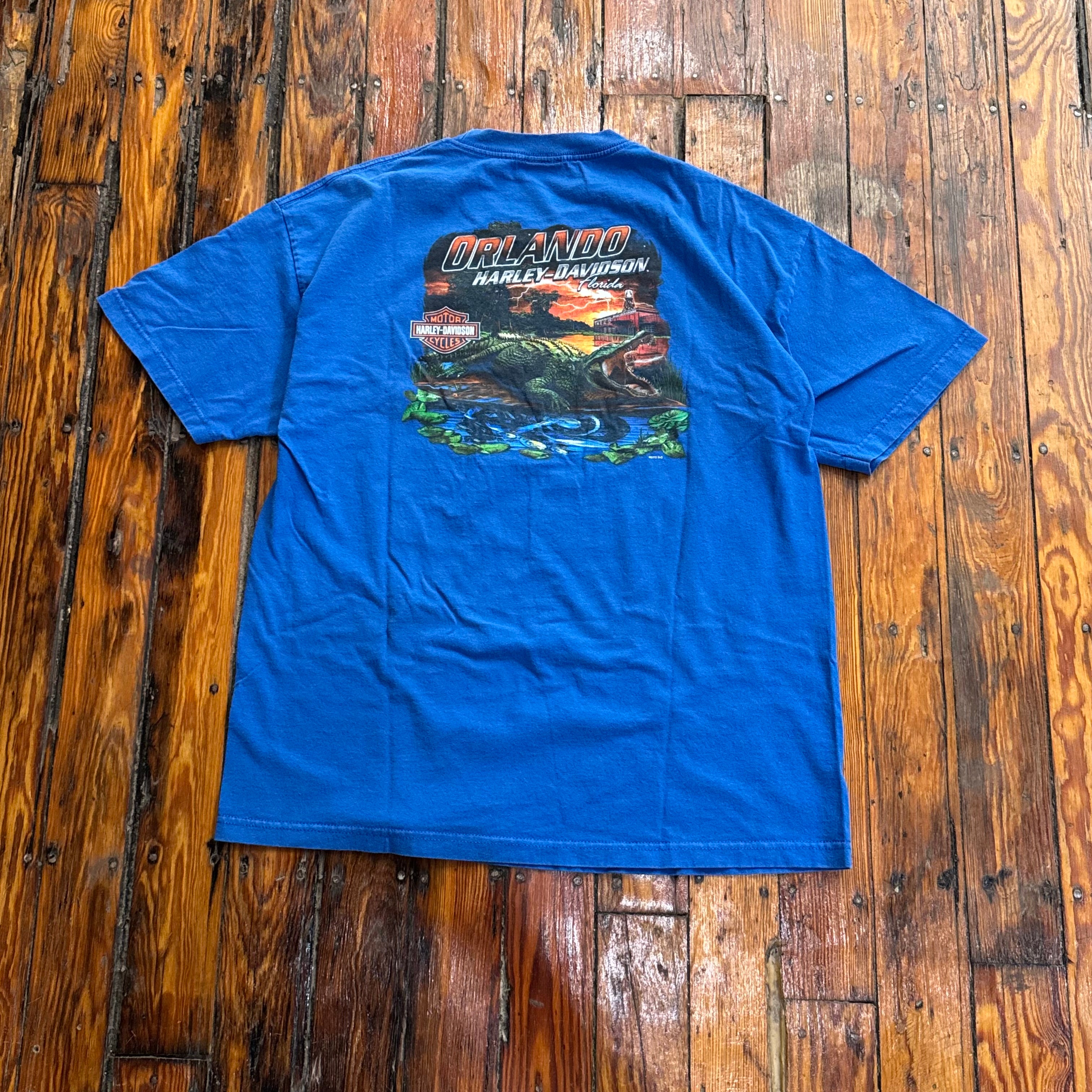 Y2K Harley Davidson Orlando T-shirt Sz L
