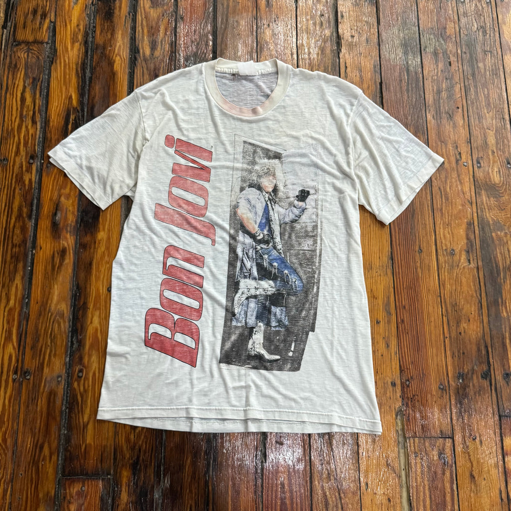 Vintage Bon Jovi Slippery When Wet T-shirt Sz L