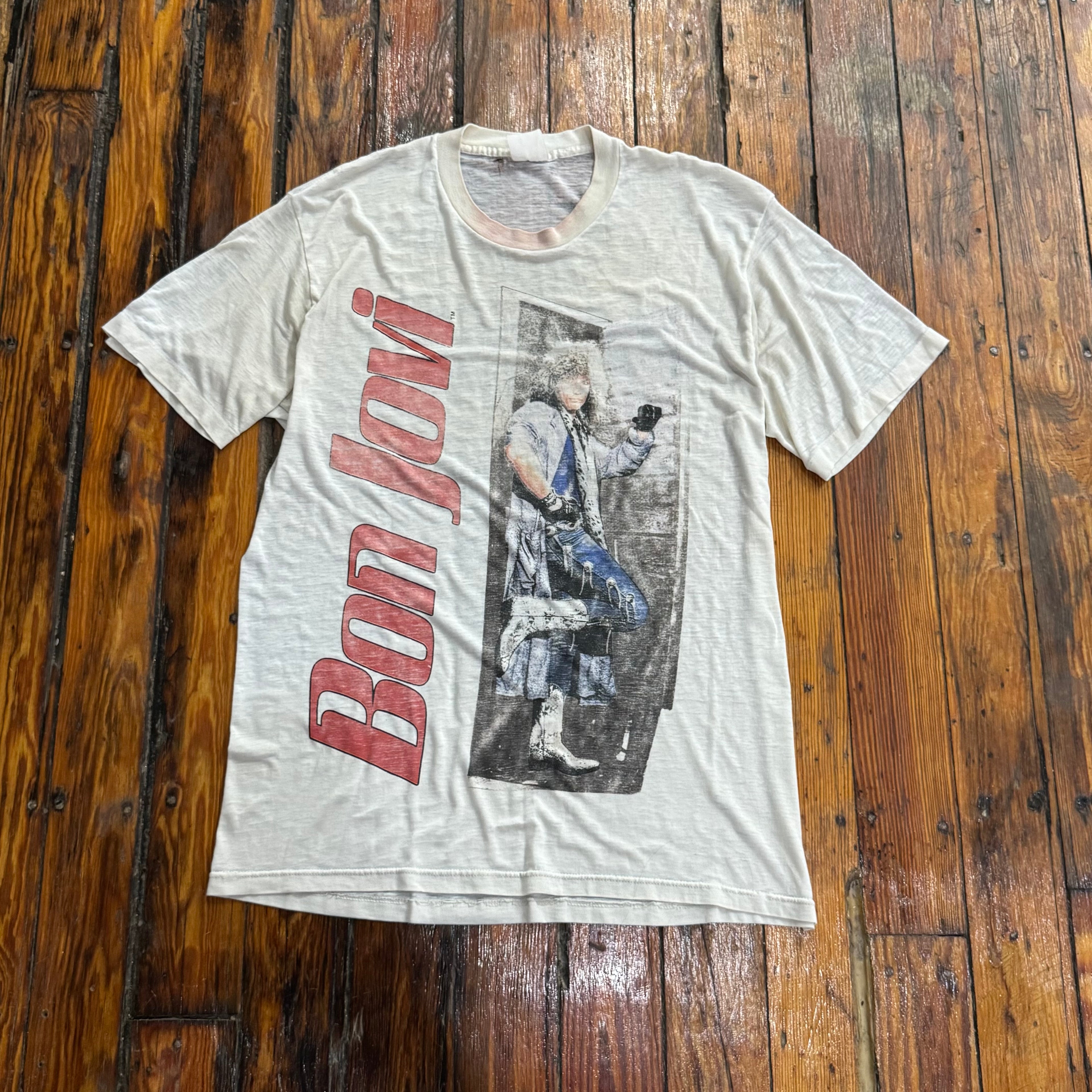 Vintage Bon Jovi Slippery When Wet T-shirt Sz L