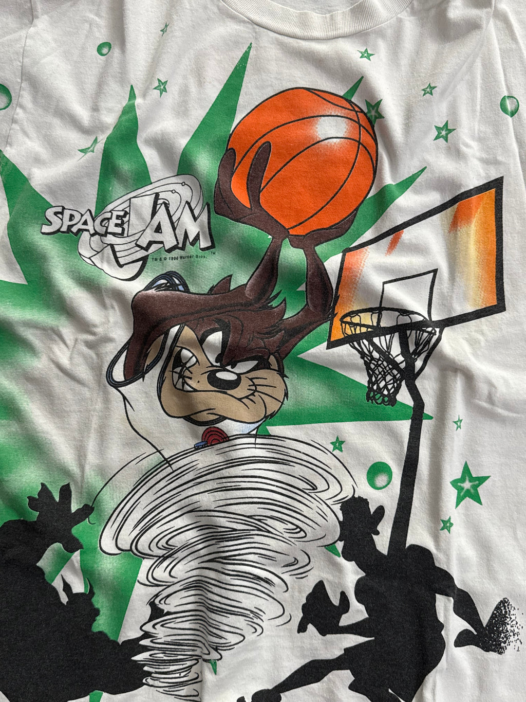Vintage Space Jam AOP T-shirt Sz L