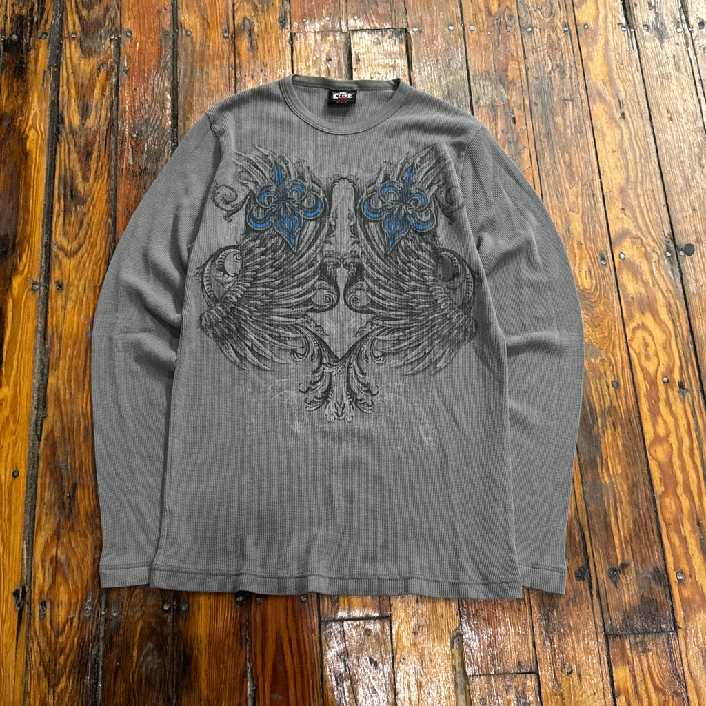 Vintage MMA Elite Thermal Long Sleeve T-shirt Sz L