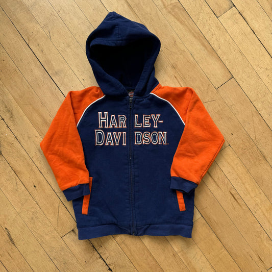 Vintage Harley Davidson Zip Up Jacket Sz 4T