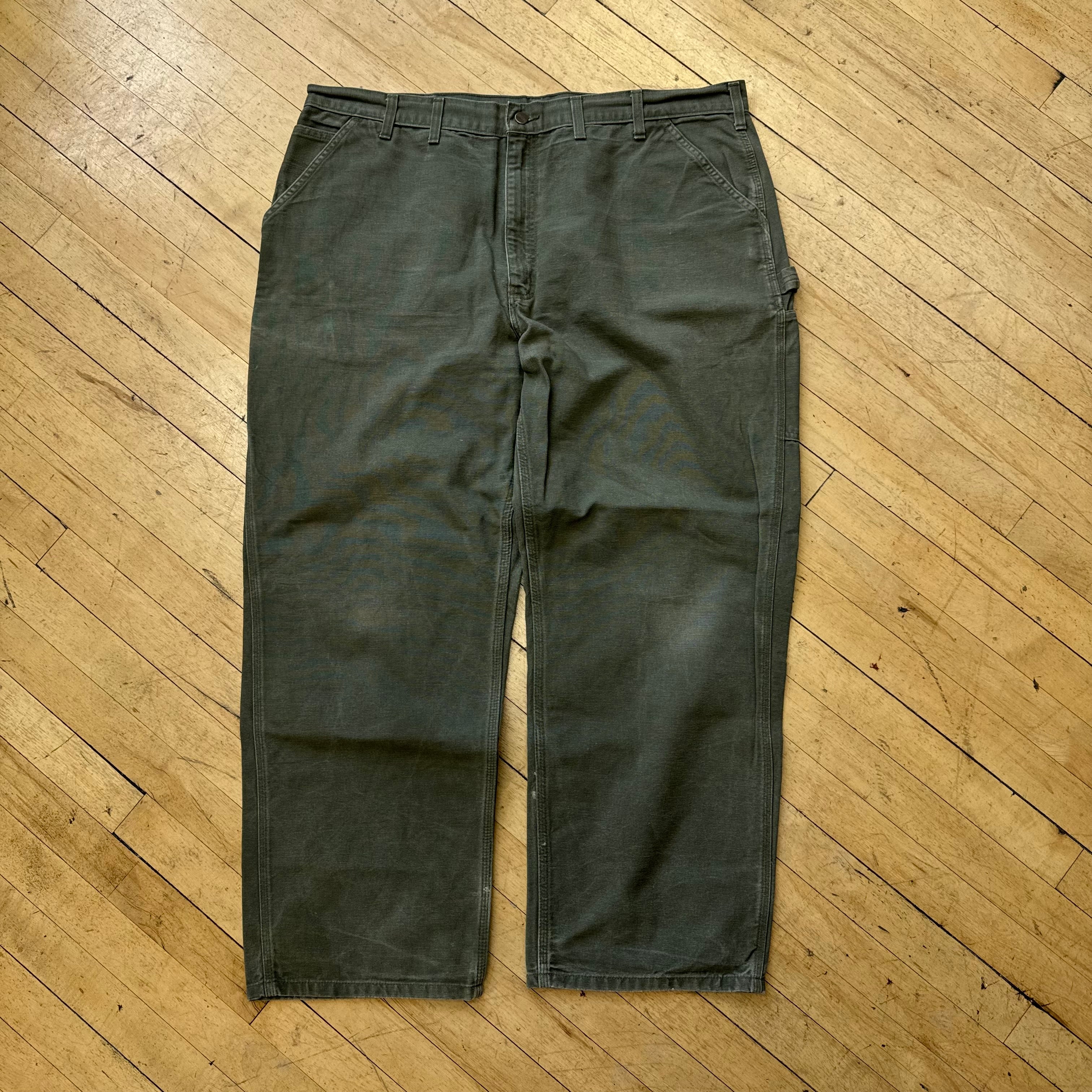 Vintage Olive Carhartt Denim Jeans Sz 44x32