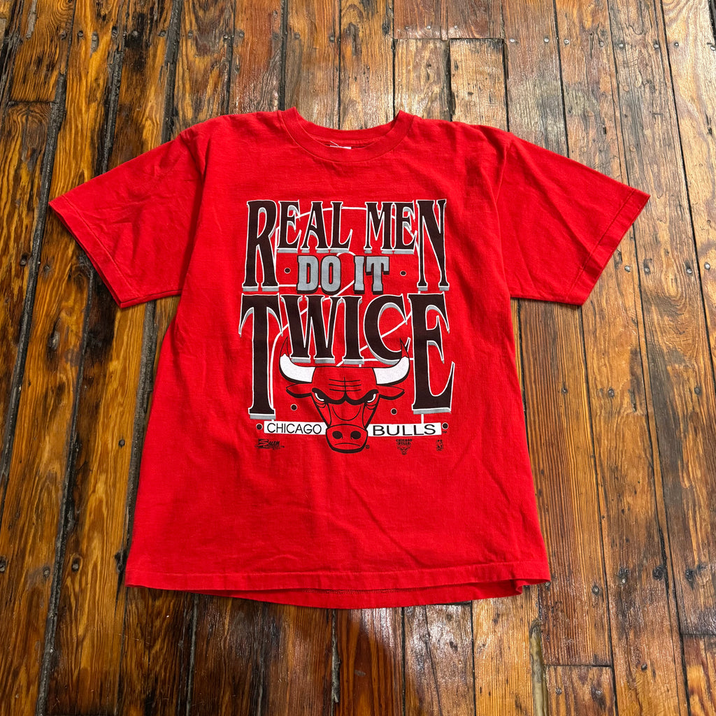 Vintage Real Men Do it Twice Bulls T-shirt Sz L