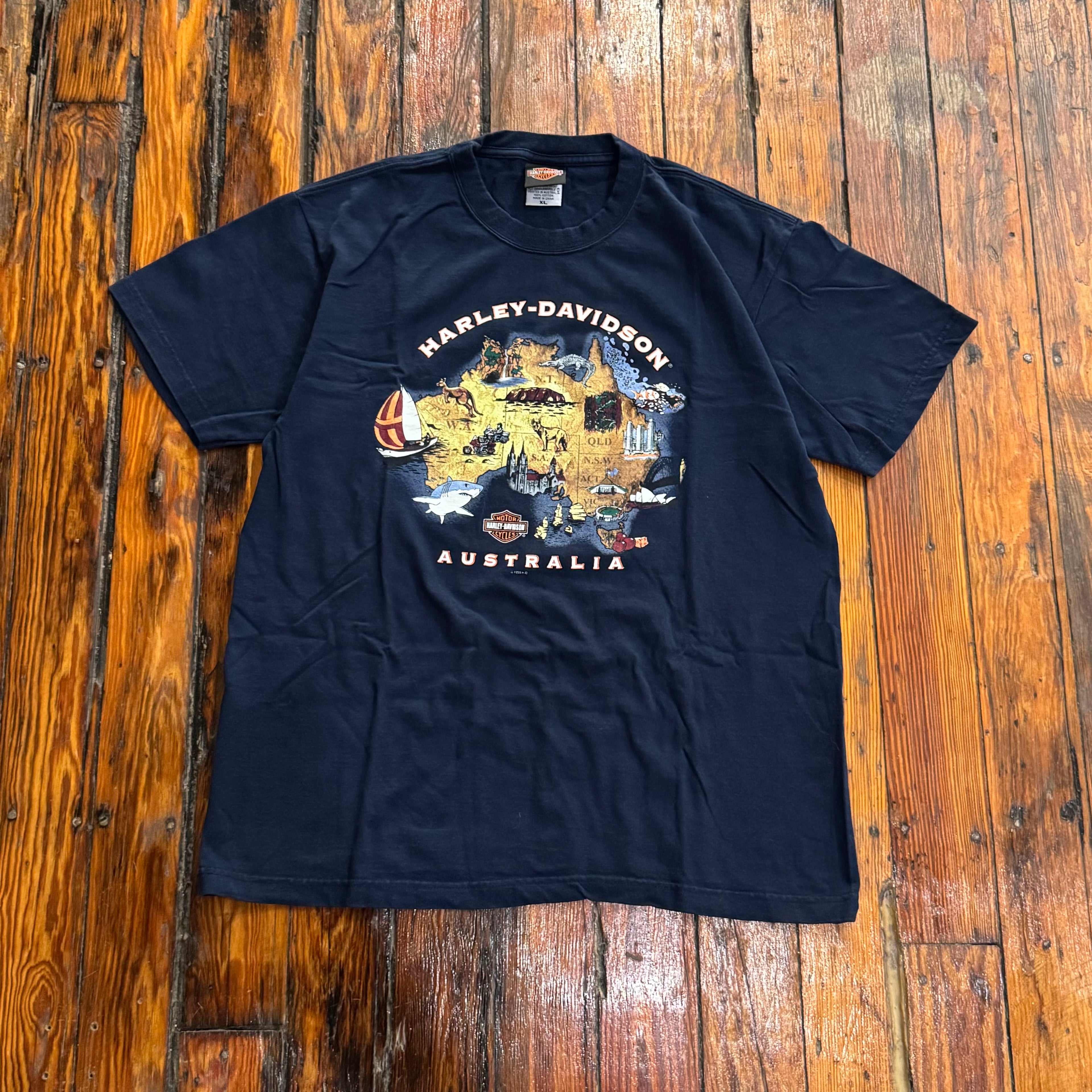 Vintage Harley Davidson Australia T-shirt Sz L