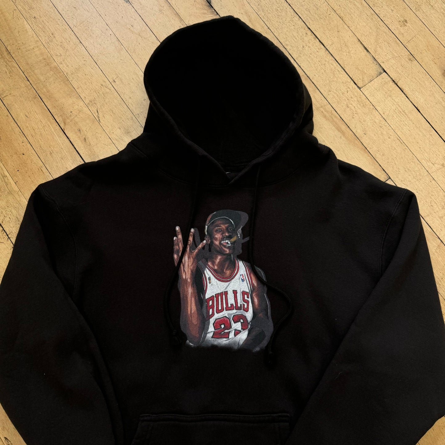 Michael Jordan 6 Rings Hoodie Sz L