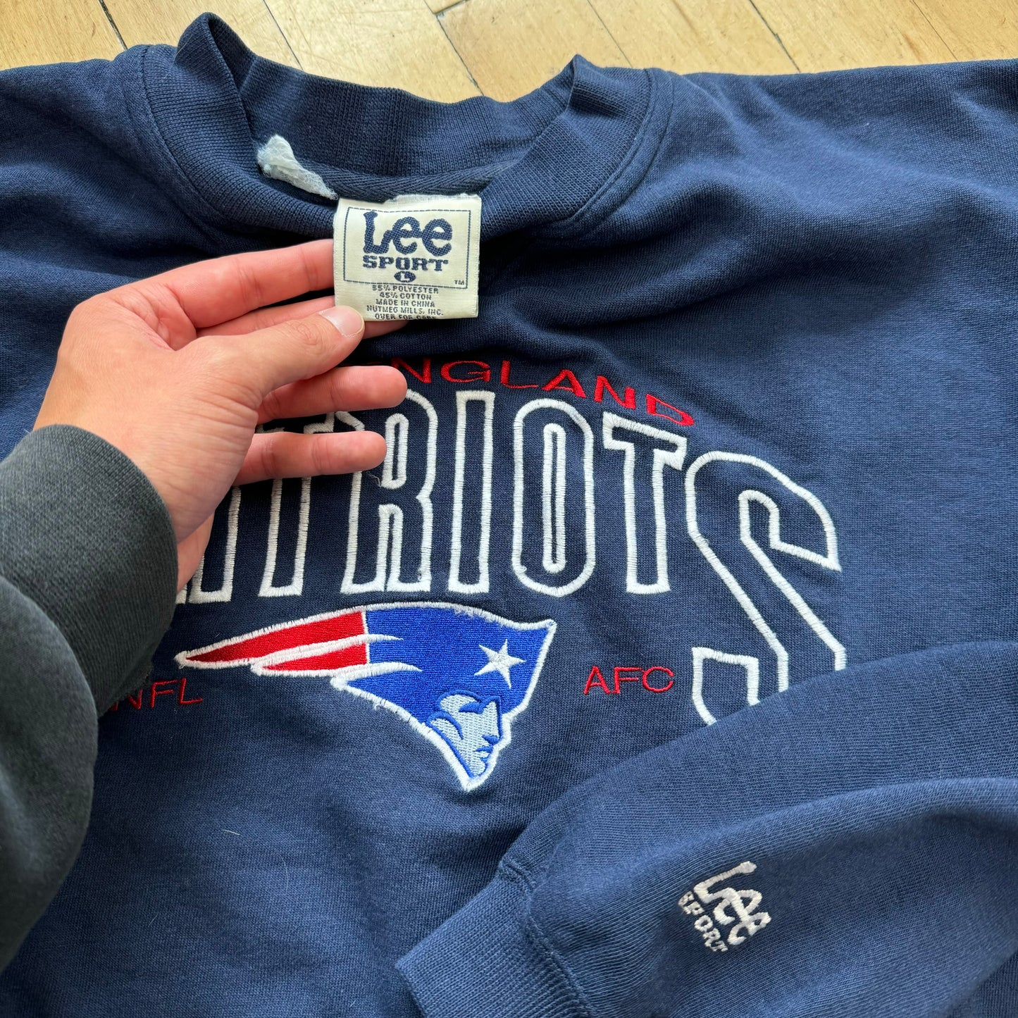 Vintage Lee New England Patriots CrewNeck Sz L