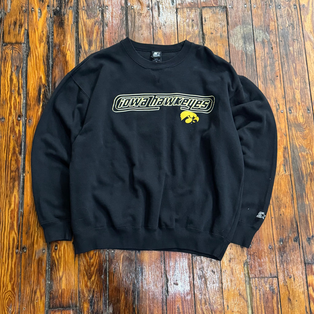 Vintage Iowa Hawkeyes Starter Crewneck Sz L