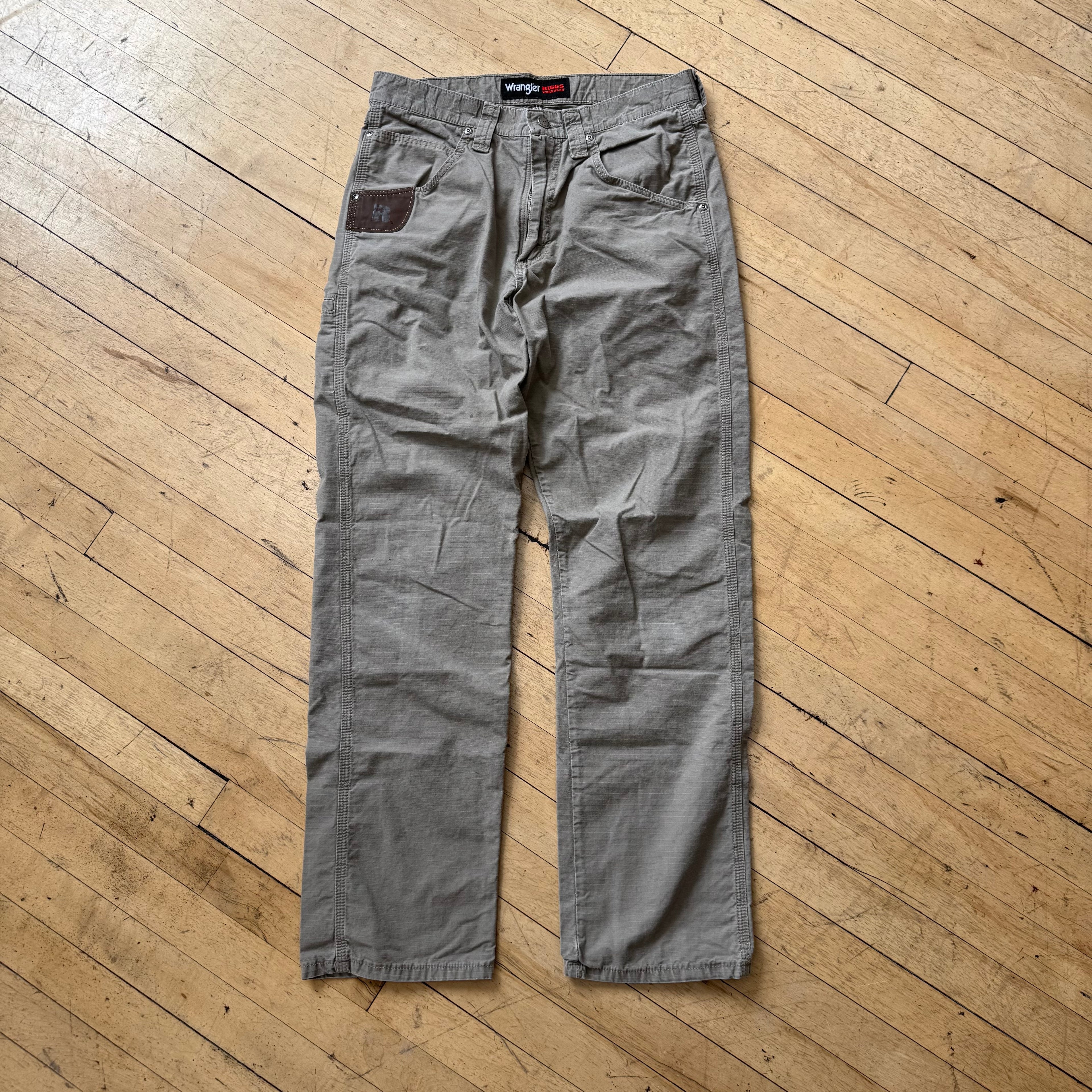 Wrangler Riggs Khaki Workwear Pants Sz 30x32