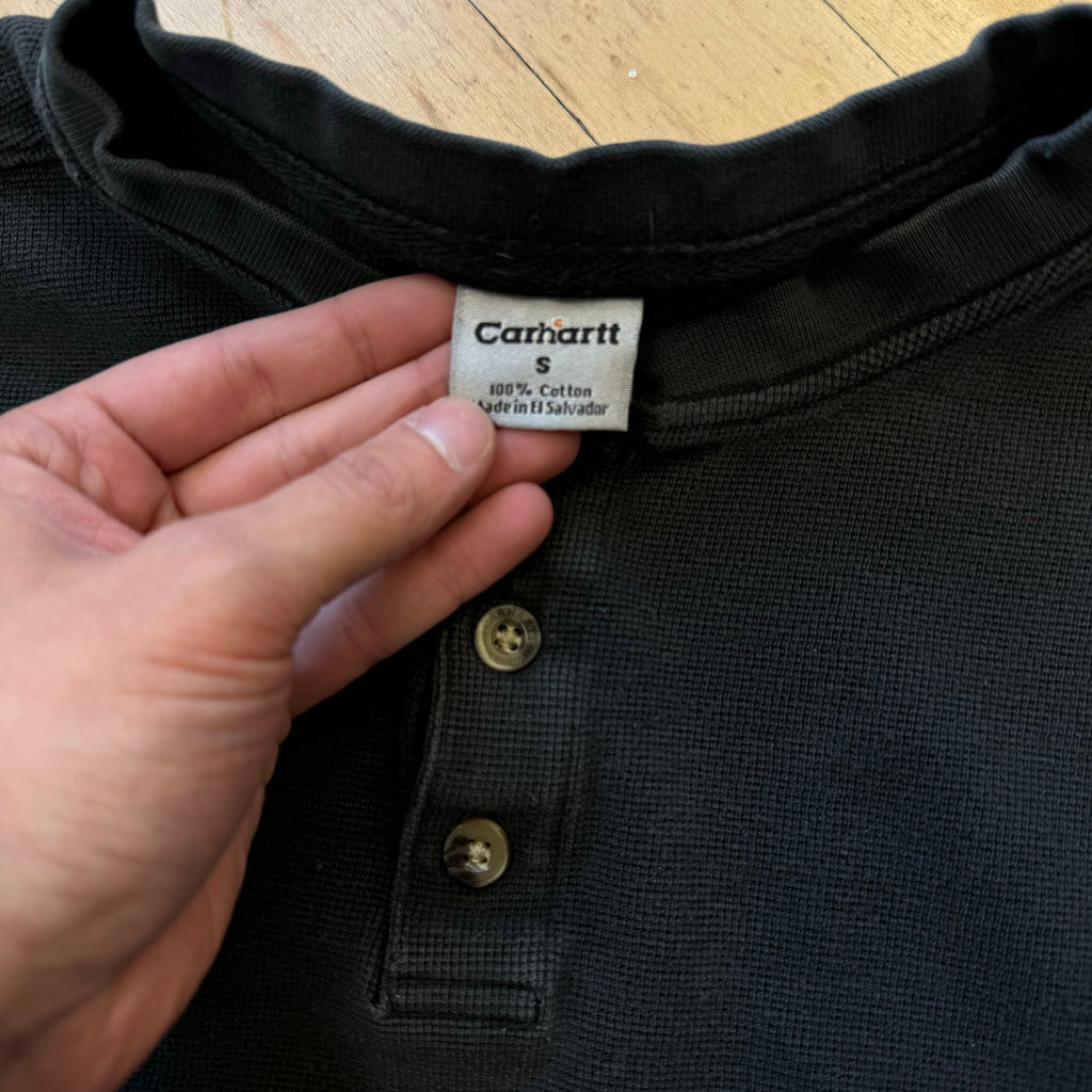 Y2K Carhartt Waffle Long Sleeve T-shirt Sz S