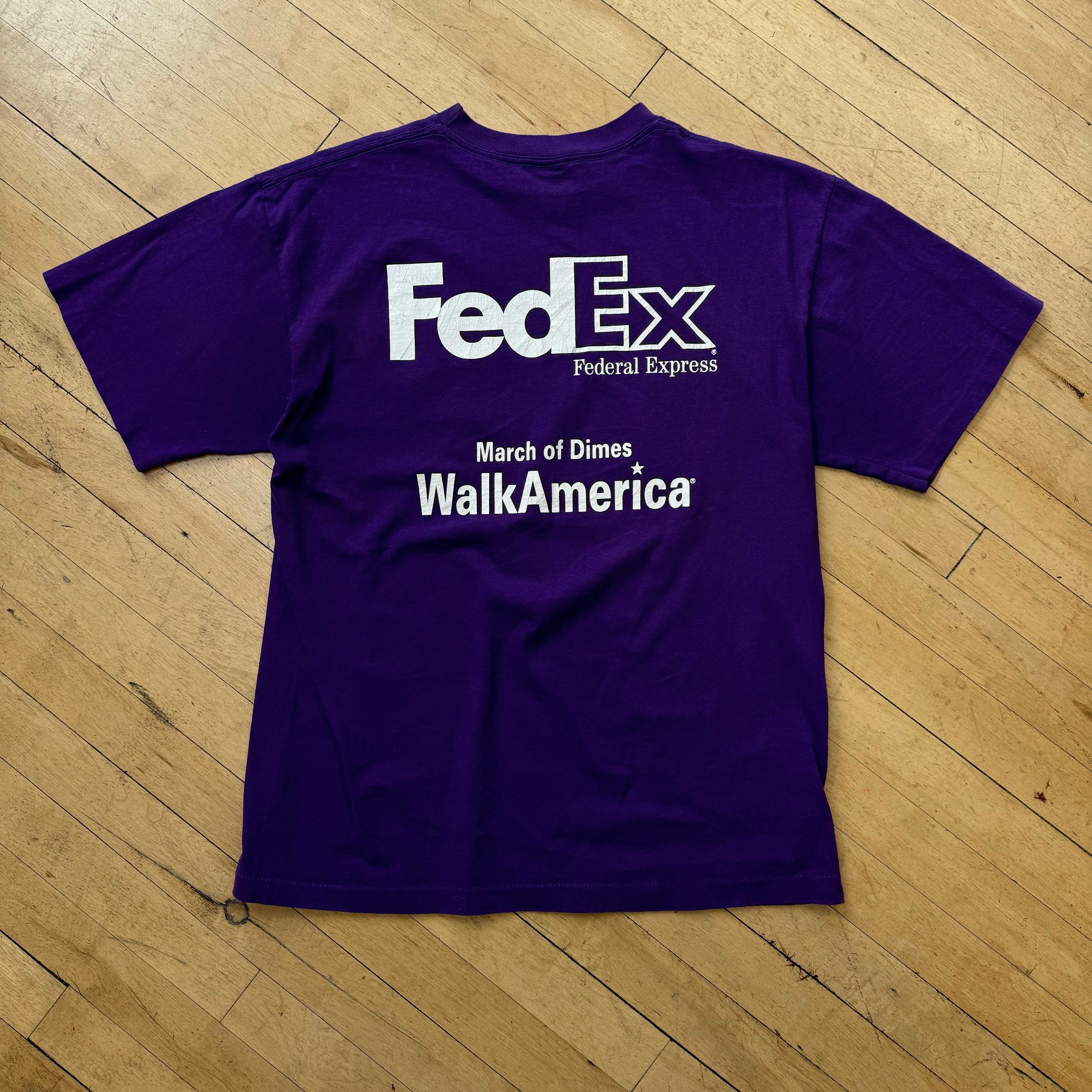 Vintage FedEx Walk America T-shirt Sz L