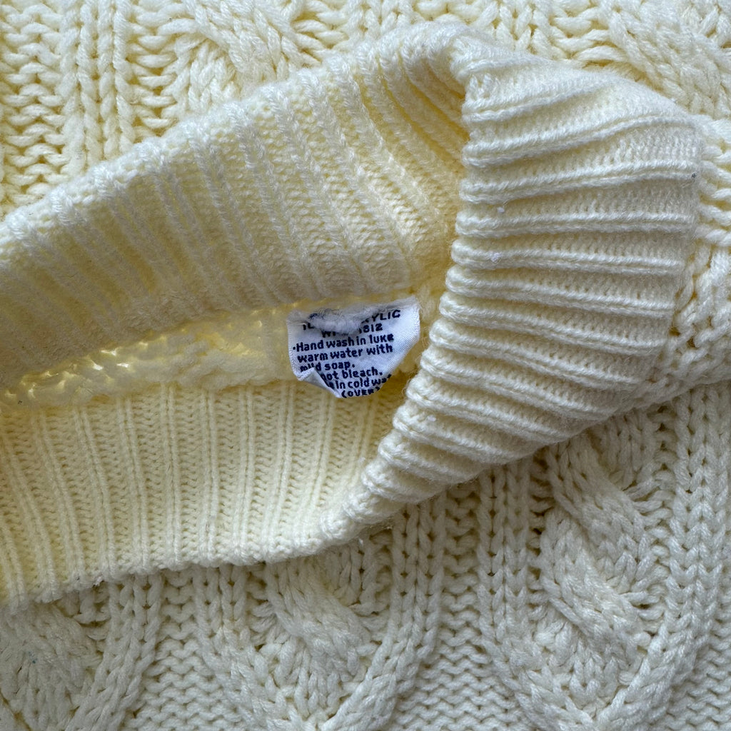Vintage Cream Knit Sweater Sz S