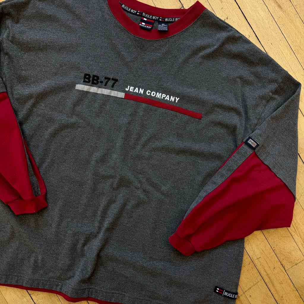 Vintage Bugle Boy Long Sleeve T-shirt Sz XXXL