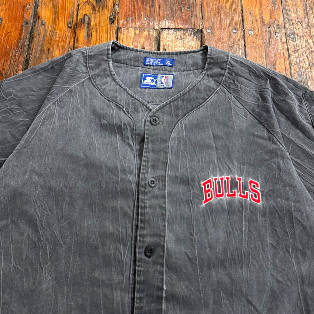 Vintage Chicago Bulls Starter Baseball Jersey T-shirt Sz XL