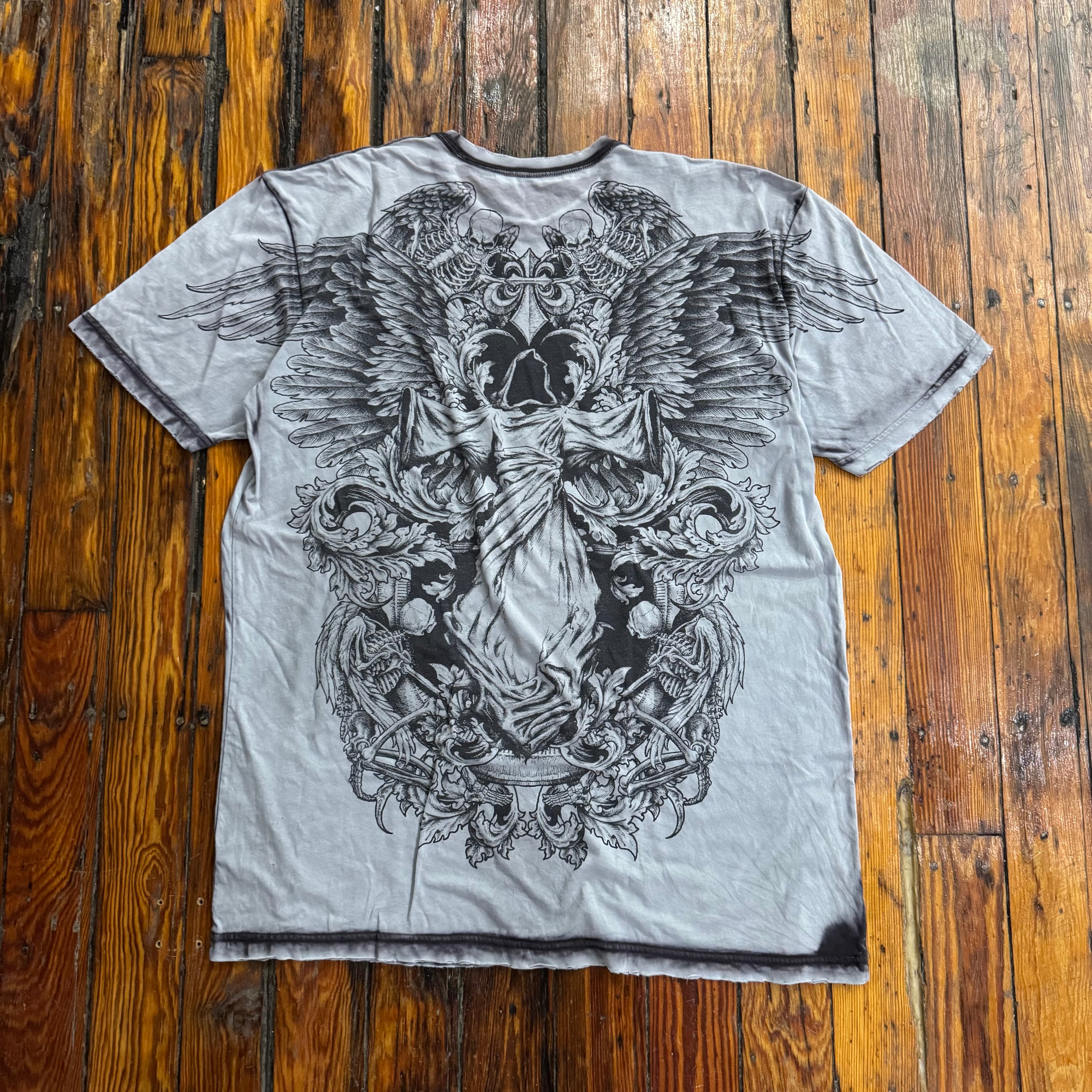 Y2K Affliction Skulls & Crosses T-shirt Sz XL
