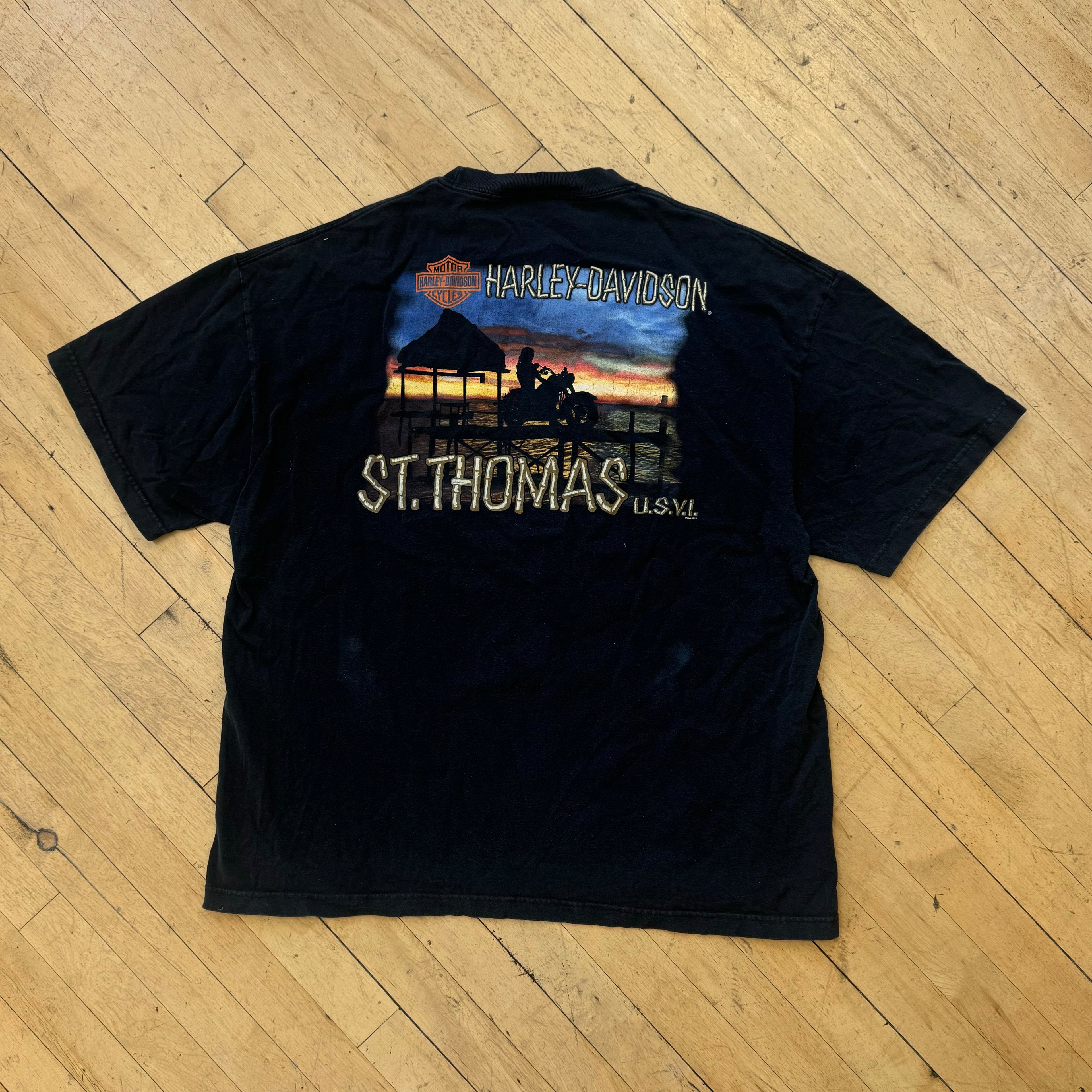 Y2K Harley Davidson St. Thomas T-shirt Sz XL