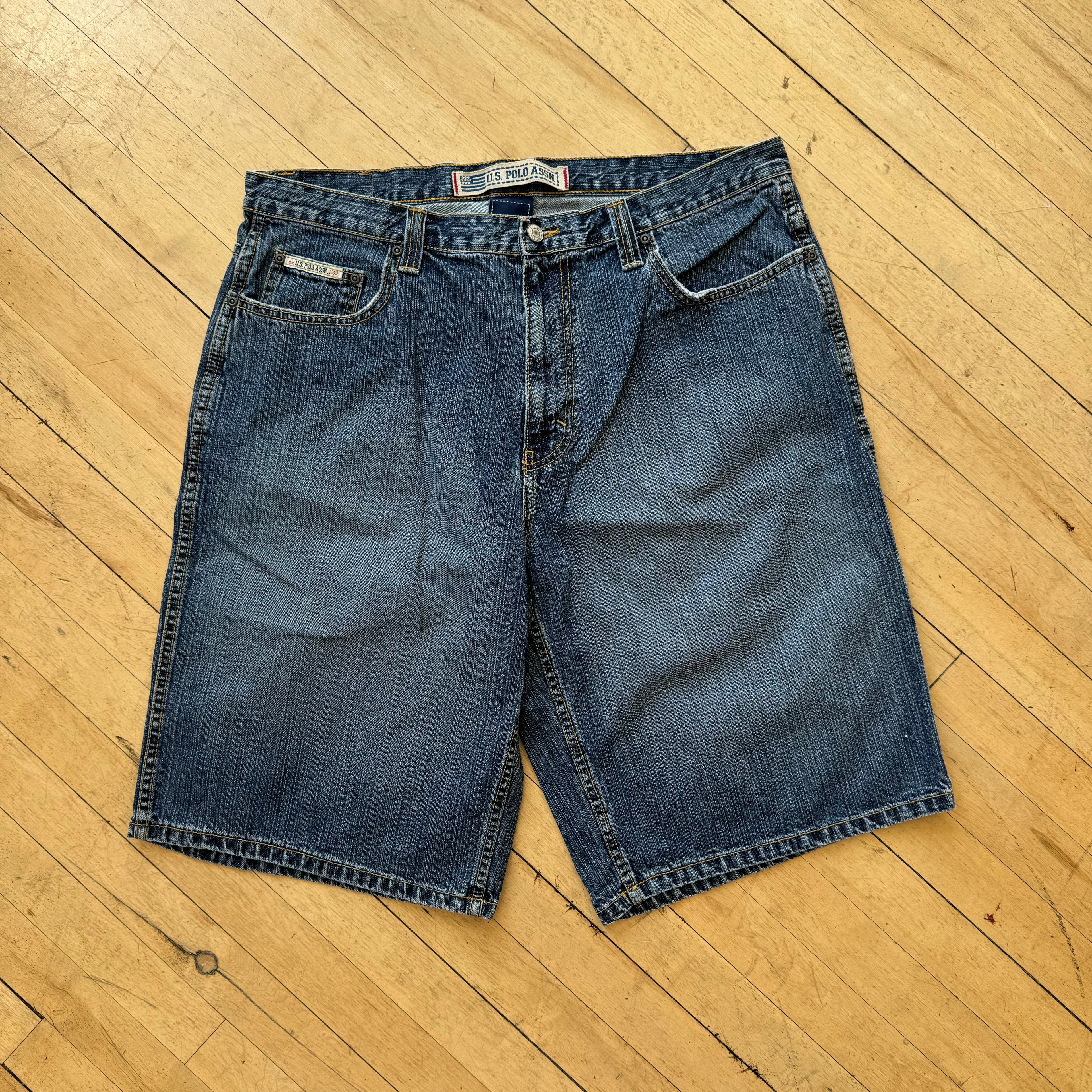 Y2K US Polo ASSN Denim Jean Shorts Sz 38