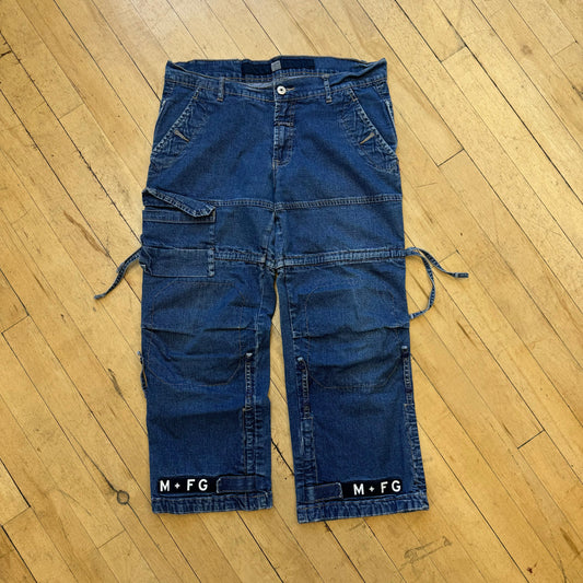 Vintage MFG Denim Cargo Jeans Sz YTH 29