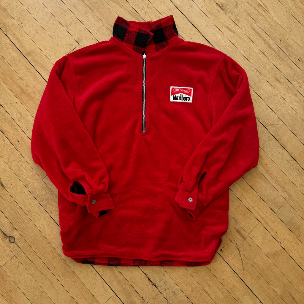 Vintage Reversible Marlboro Fleece Jacket Sz XL