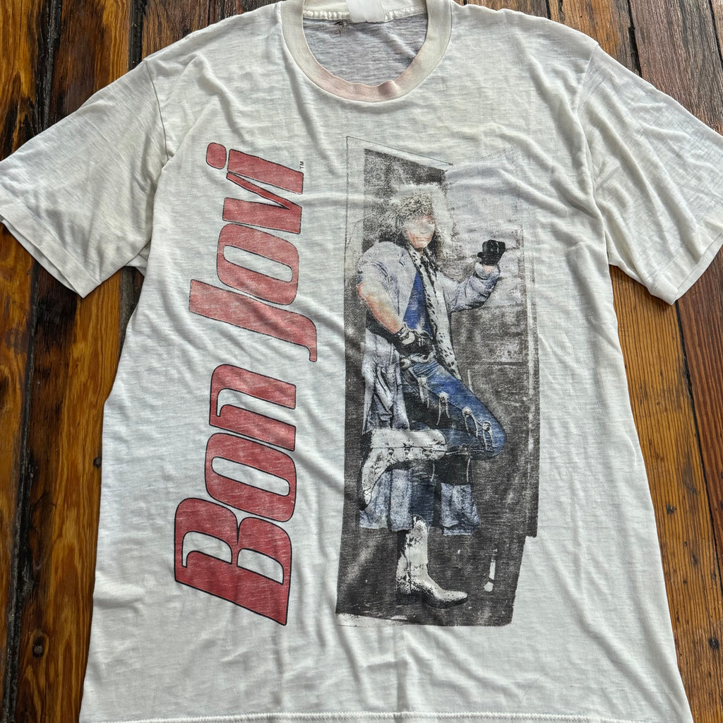 Vintage Bon Jovi Slippery When Wet T-shirt Sz L