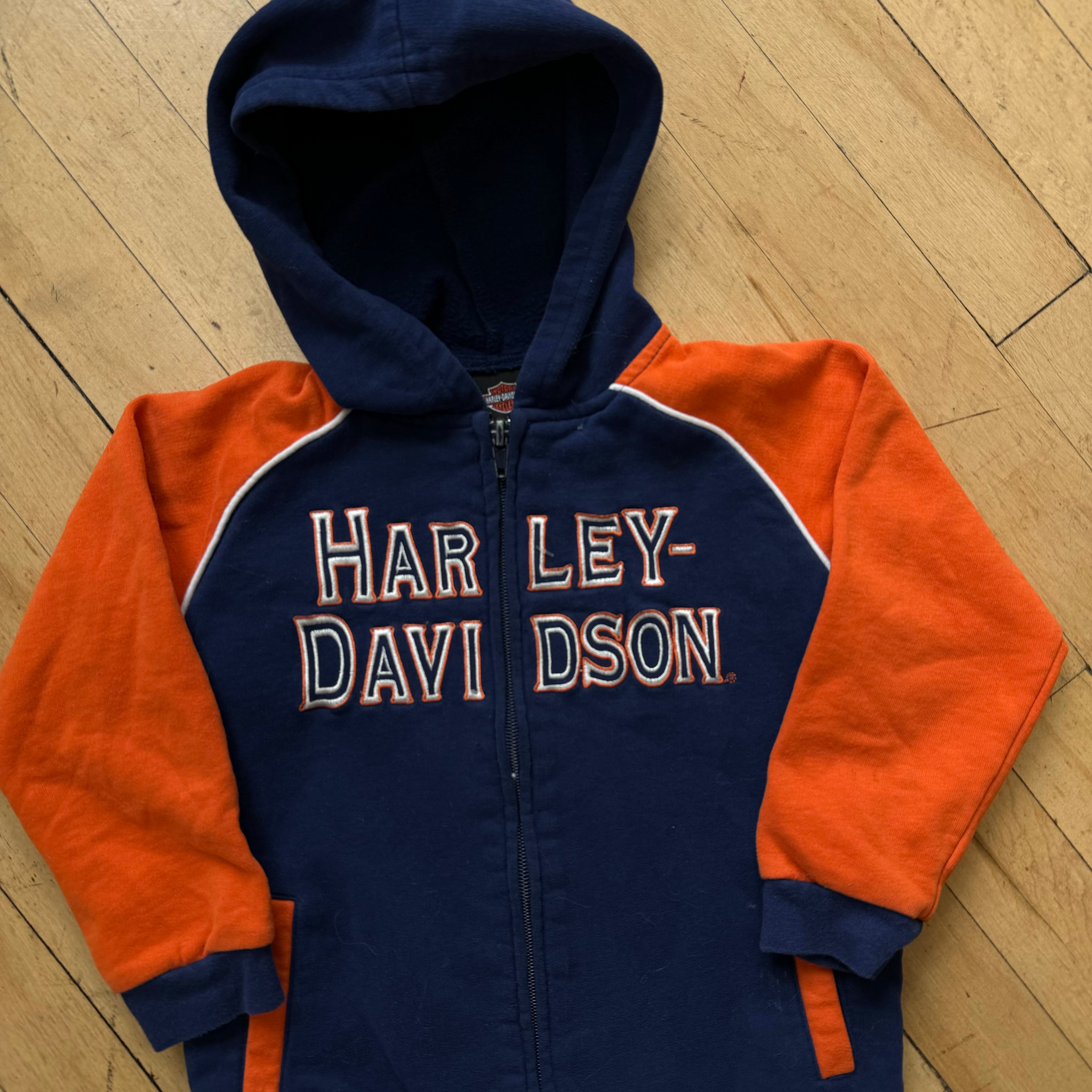 Vintage Harley Davidson Zip Up Jacket Sz 4T