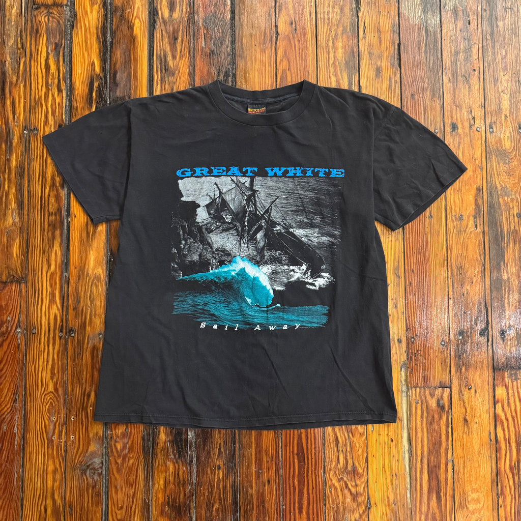 Vintage Great White Sail Away Tour T-shirt Sz XL