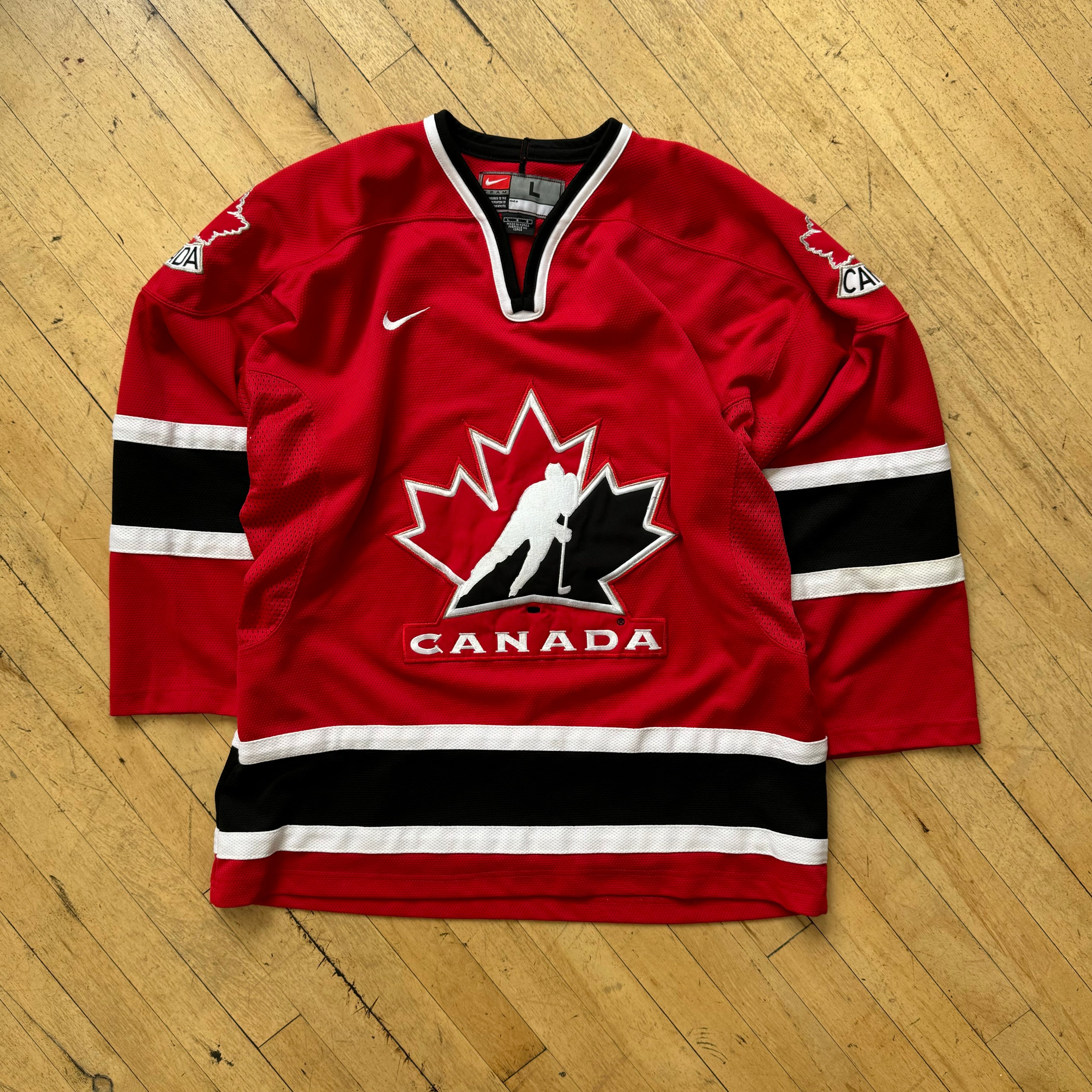 Vintage Nike Canada Leafs Hockey Jersey Sz L