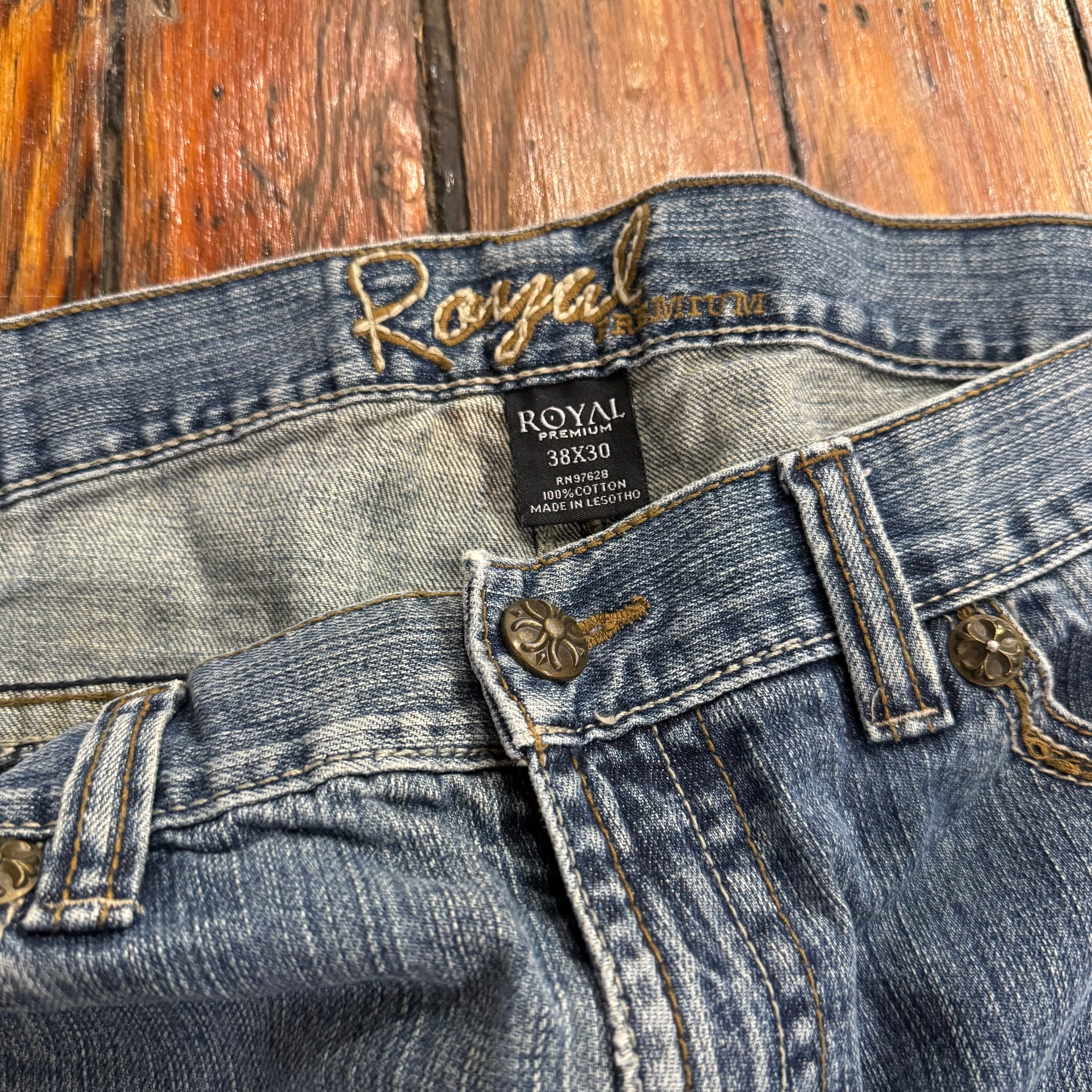 Y2K Royal Denim Jeans Sz 38x30