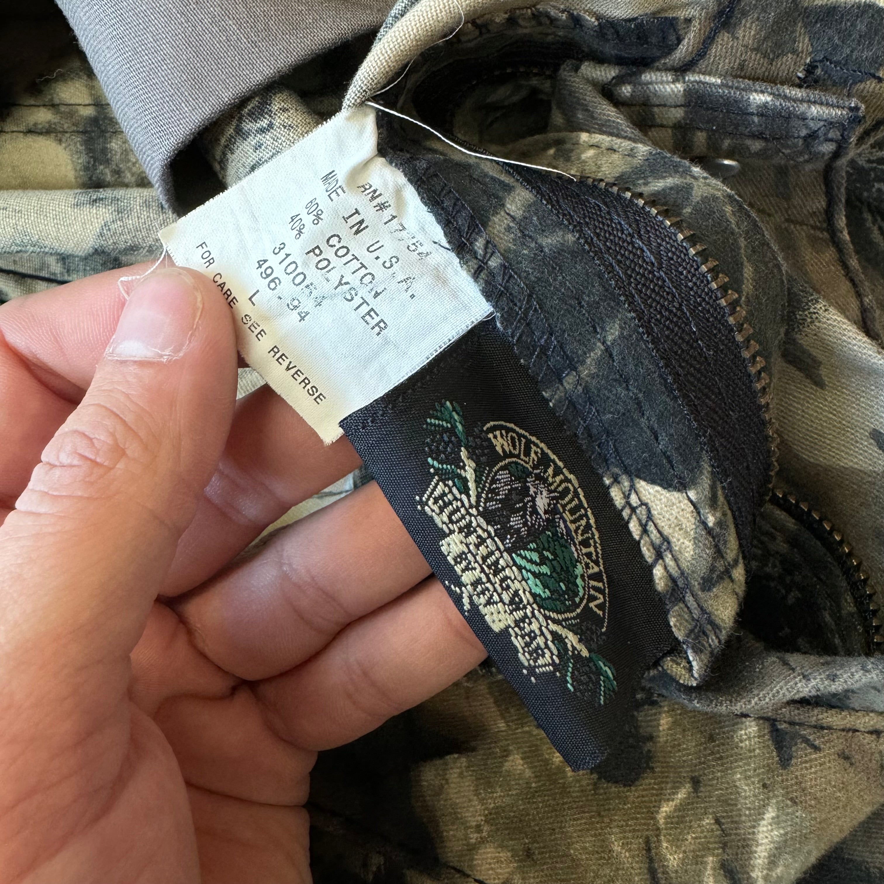 Vintage Wolf Mountain Camo Cargo Pants Sz 38