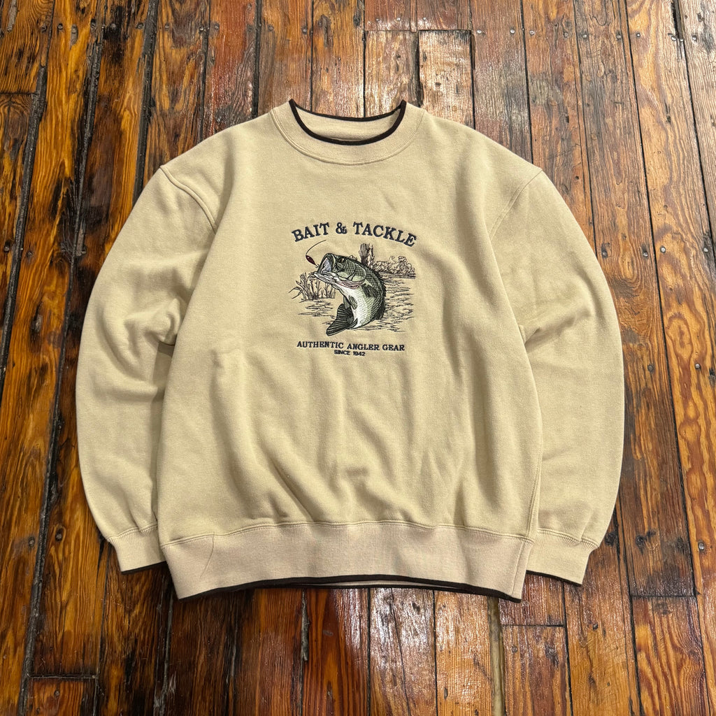 Vintage Bait & Tackle Crewneck Sz L