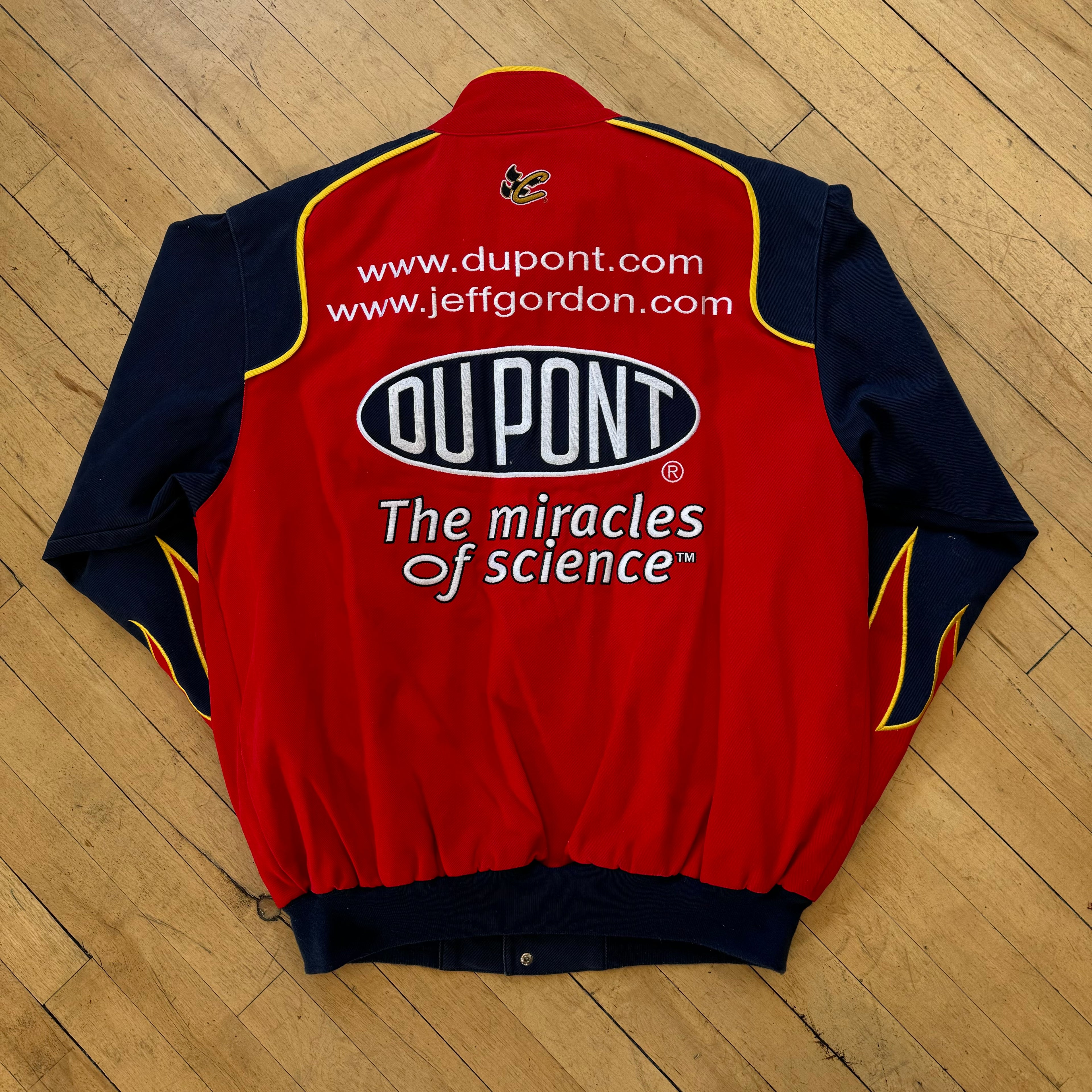 Vintage Du Point Jeff Gordon Flame Nascar Jacket Sz L