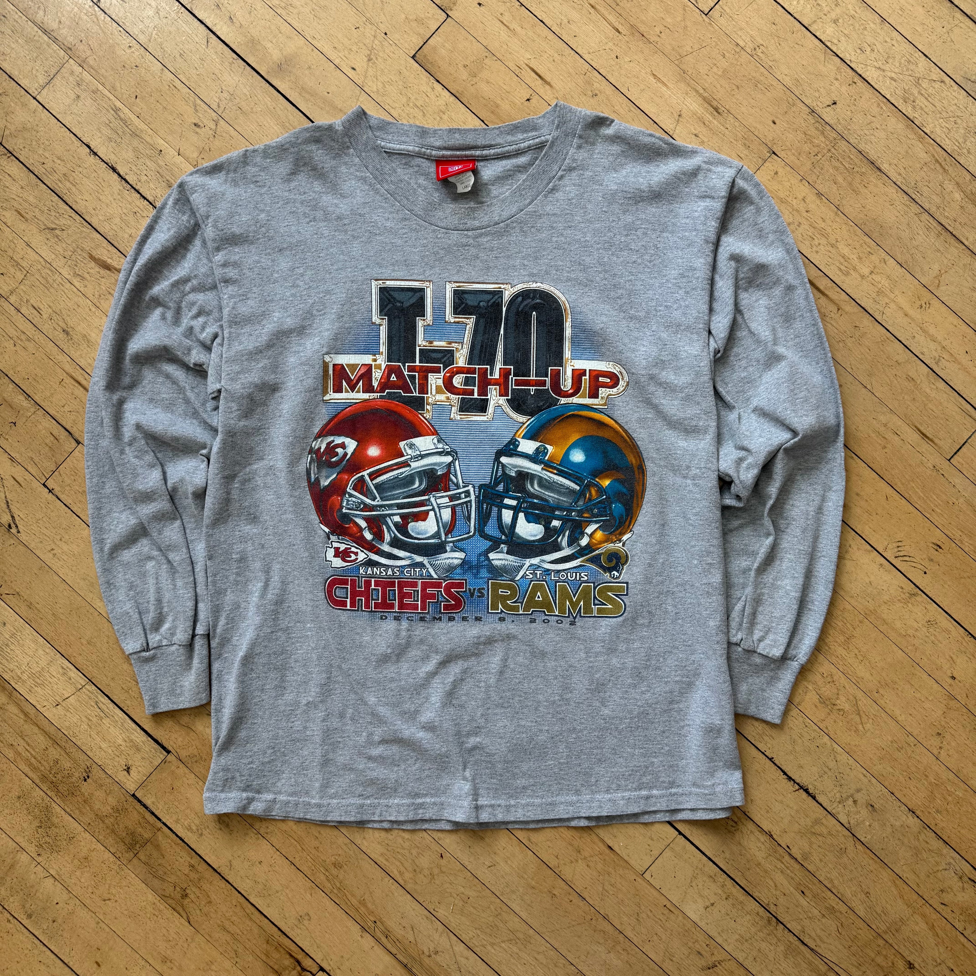 Vintage Rams Vs Chiefs Match Up T-shirt Sz L