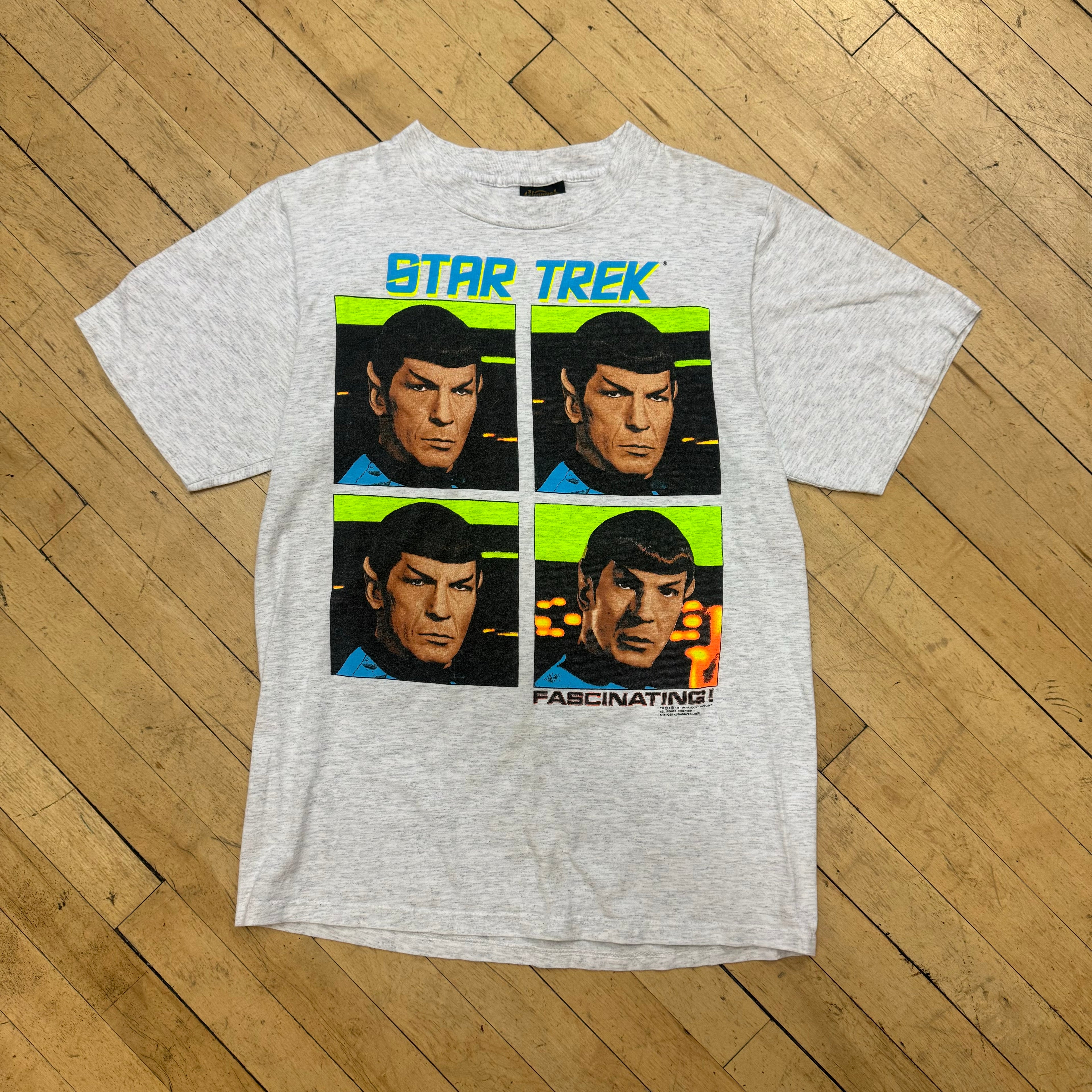 Vintage Star Trek Spock Fascinating Warhol Style T-shirt Sz L