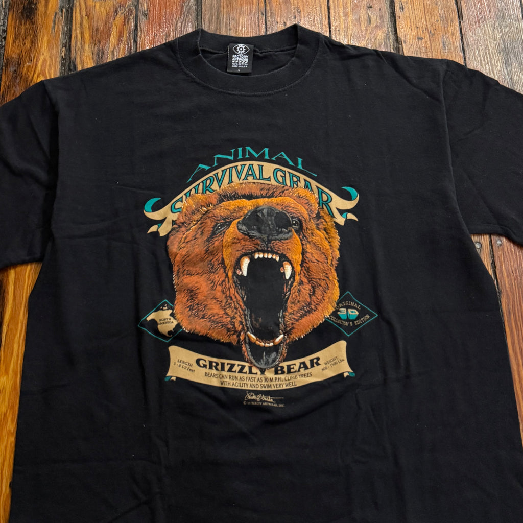 Vintage Grizzly Bear T-shirt Sz L