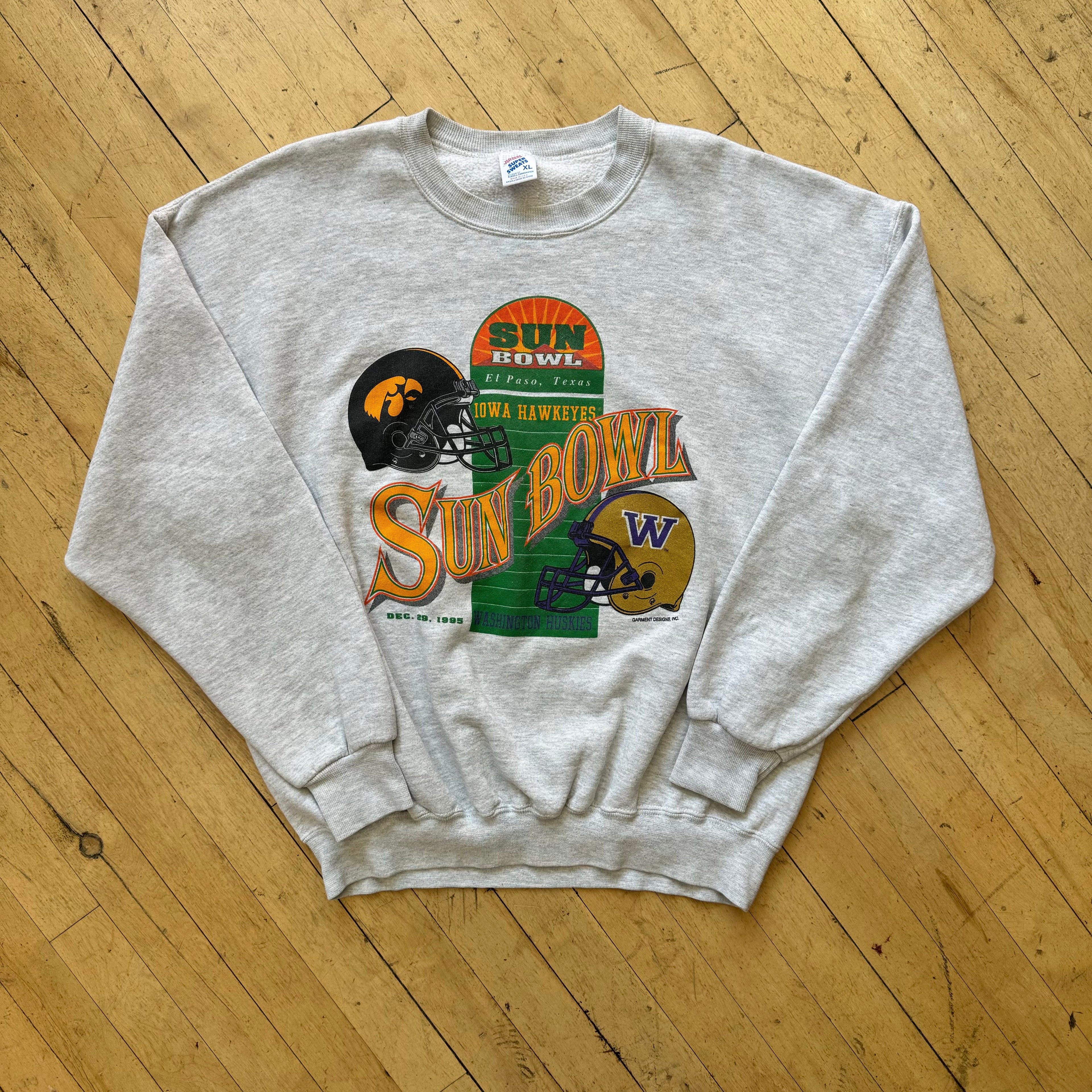 Vintage SunBowl Iowa Hawkeyes Crewneck Sz XL