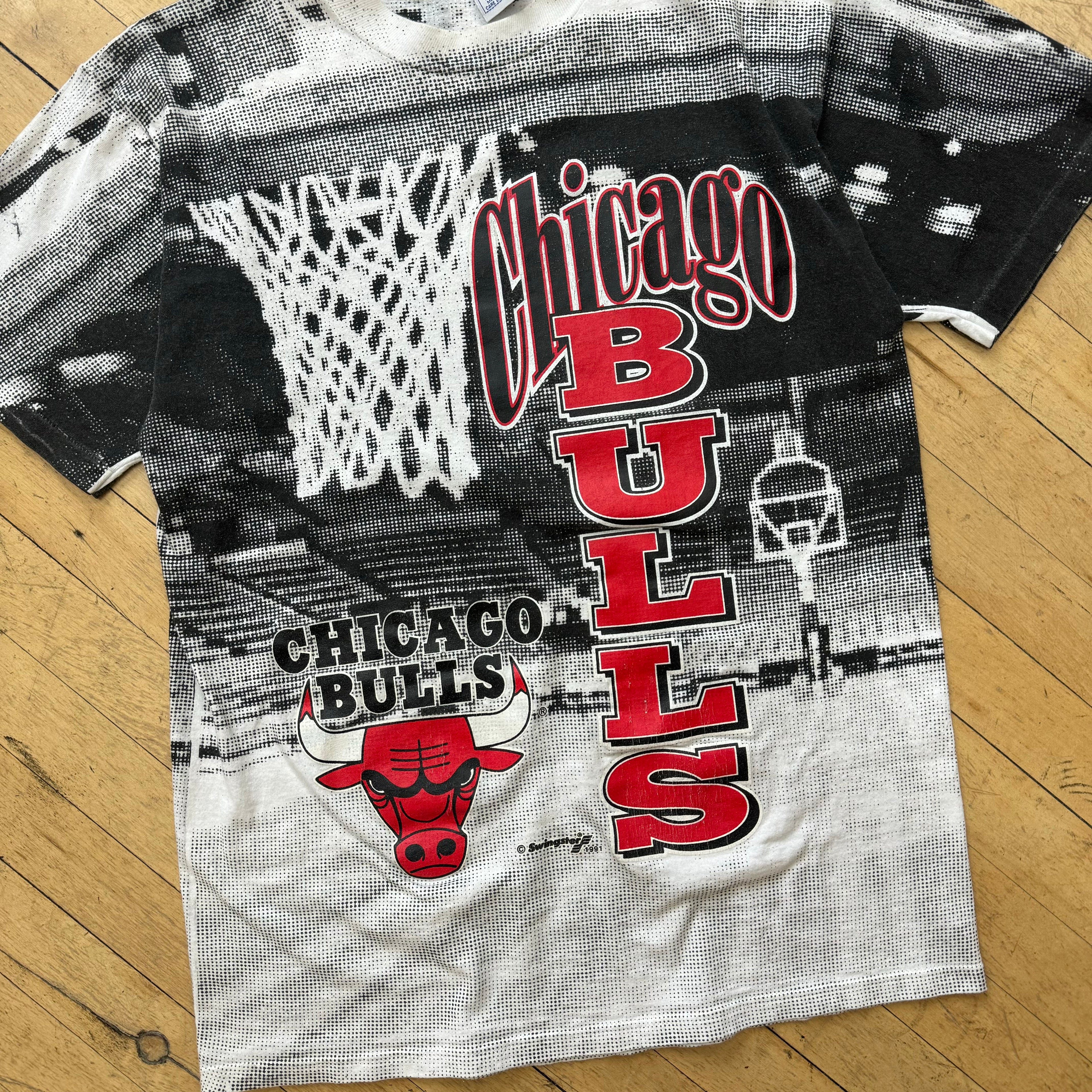 Vintage Chicago Bulls AOP T-shirt Sz L